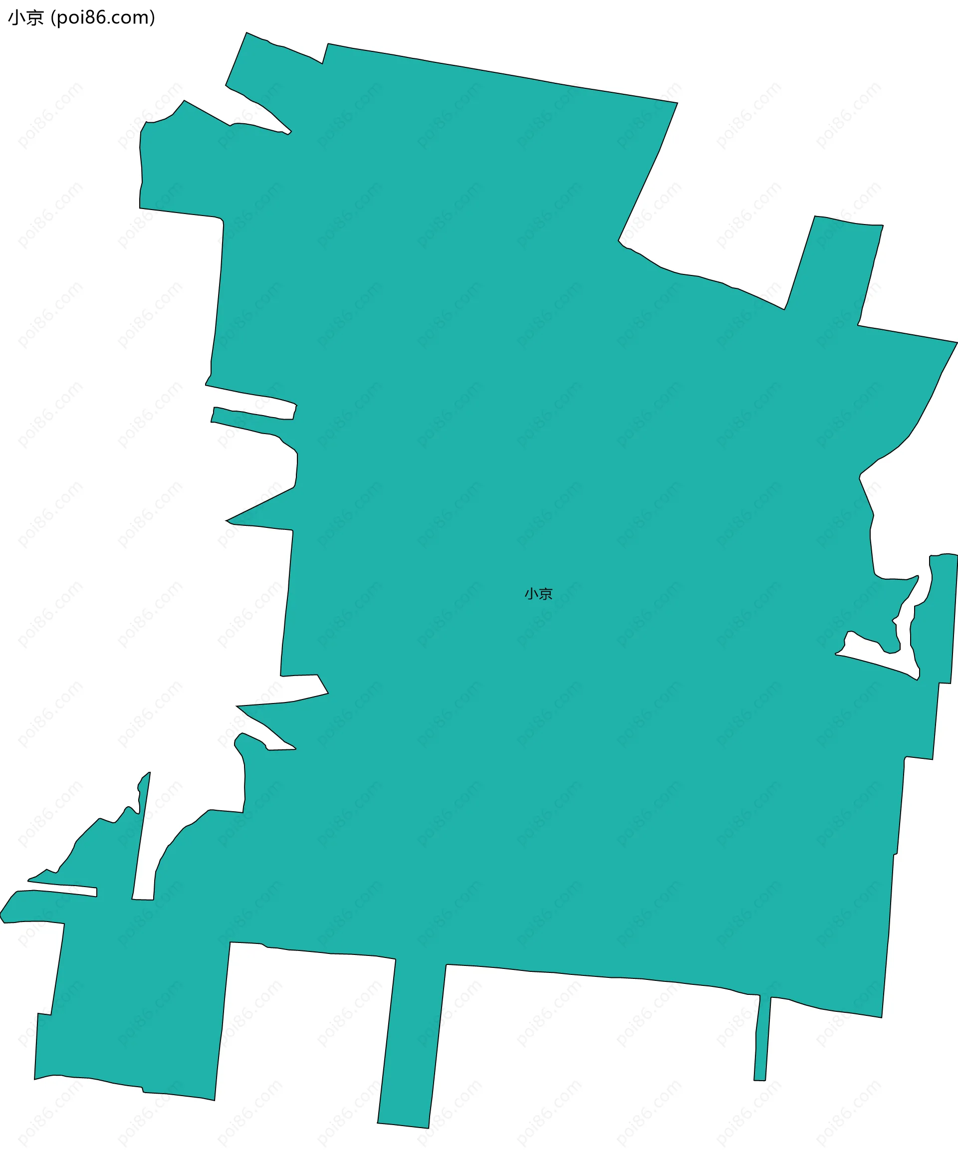 小京边界地图