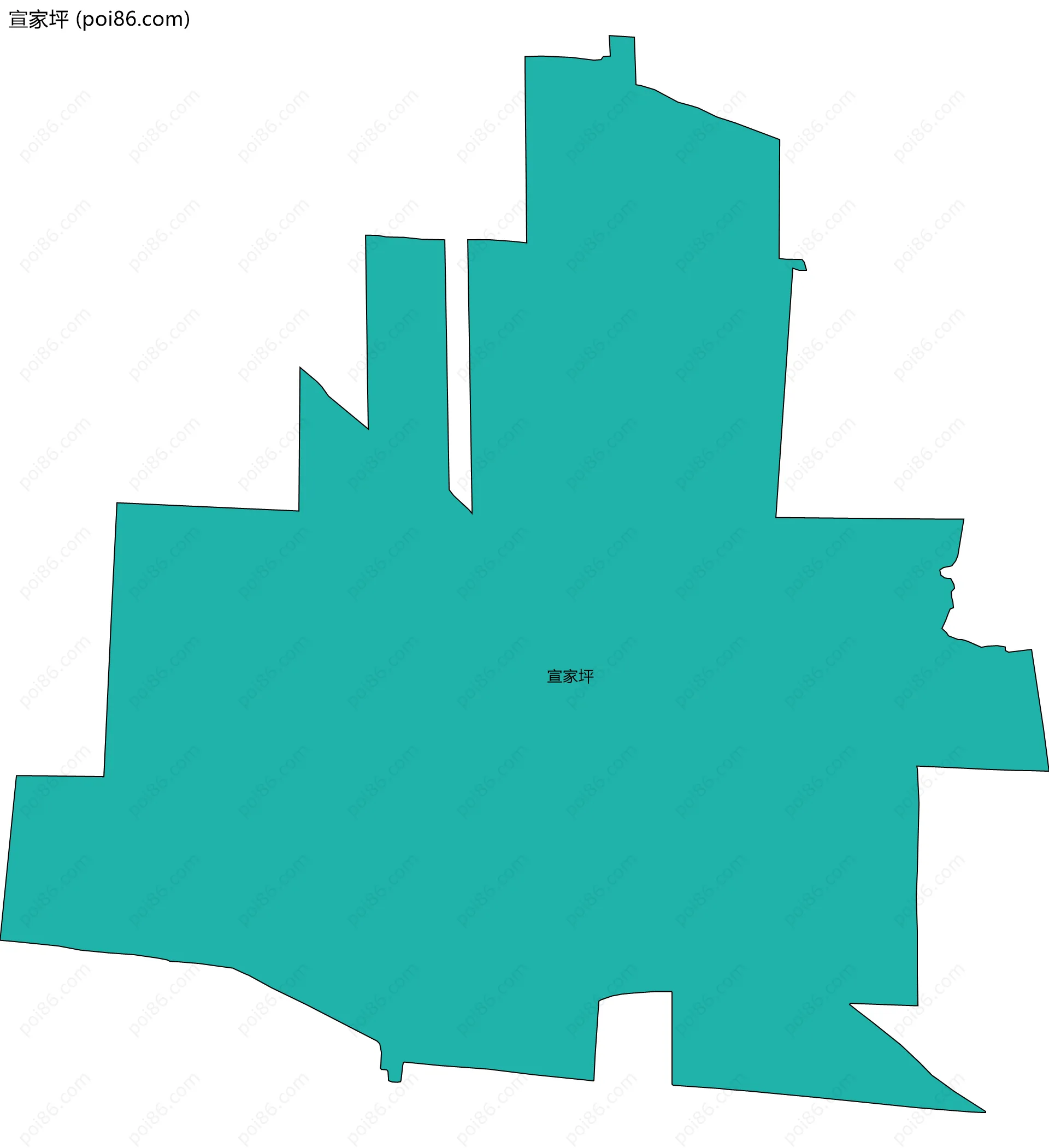 宣家坪边界地图