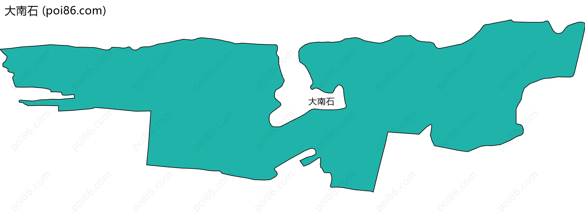 大南石边界地图
