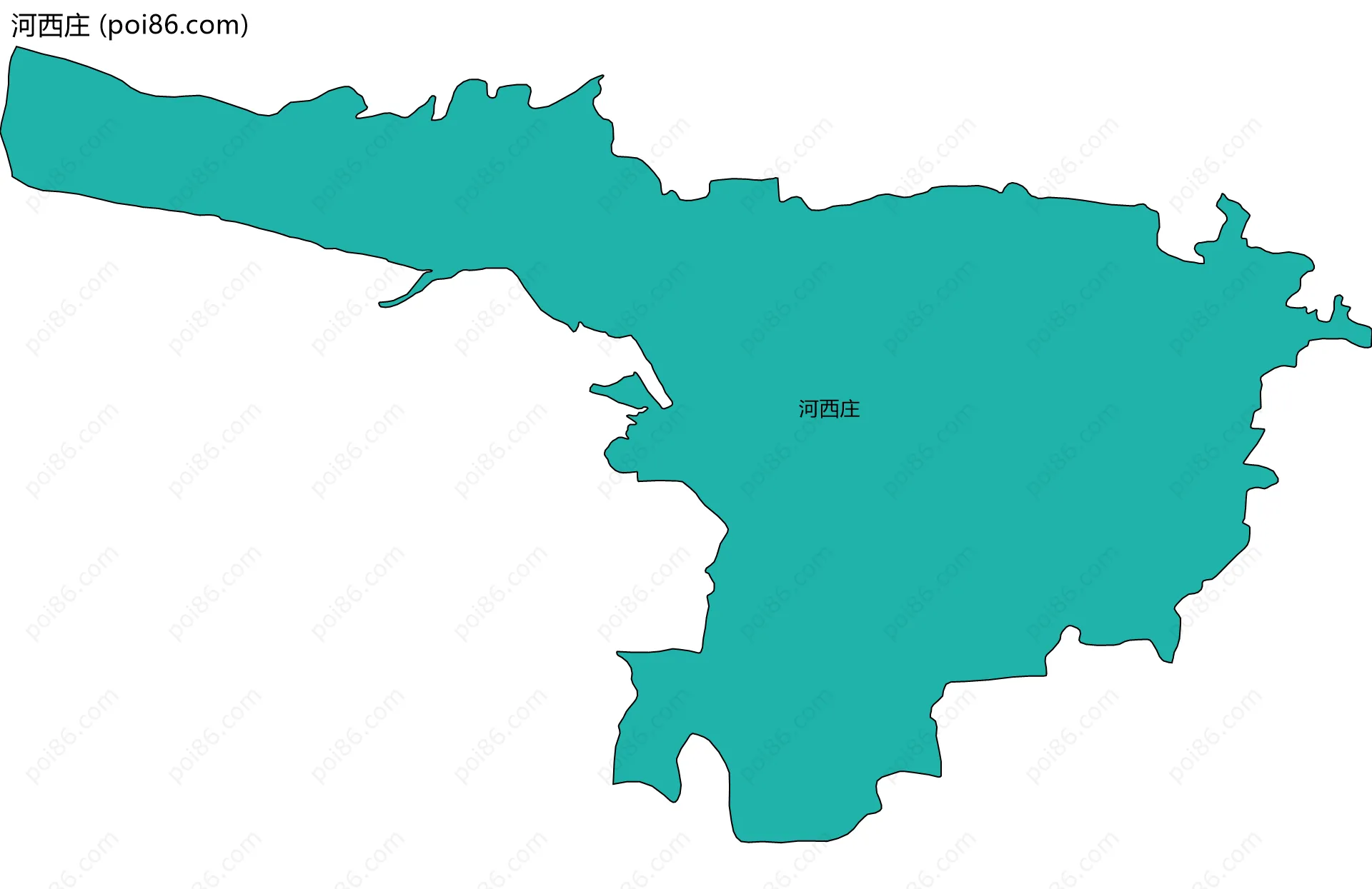 河西庄边界地图