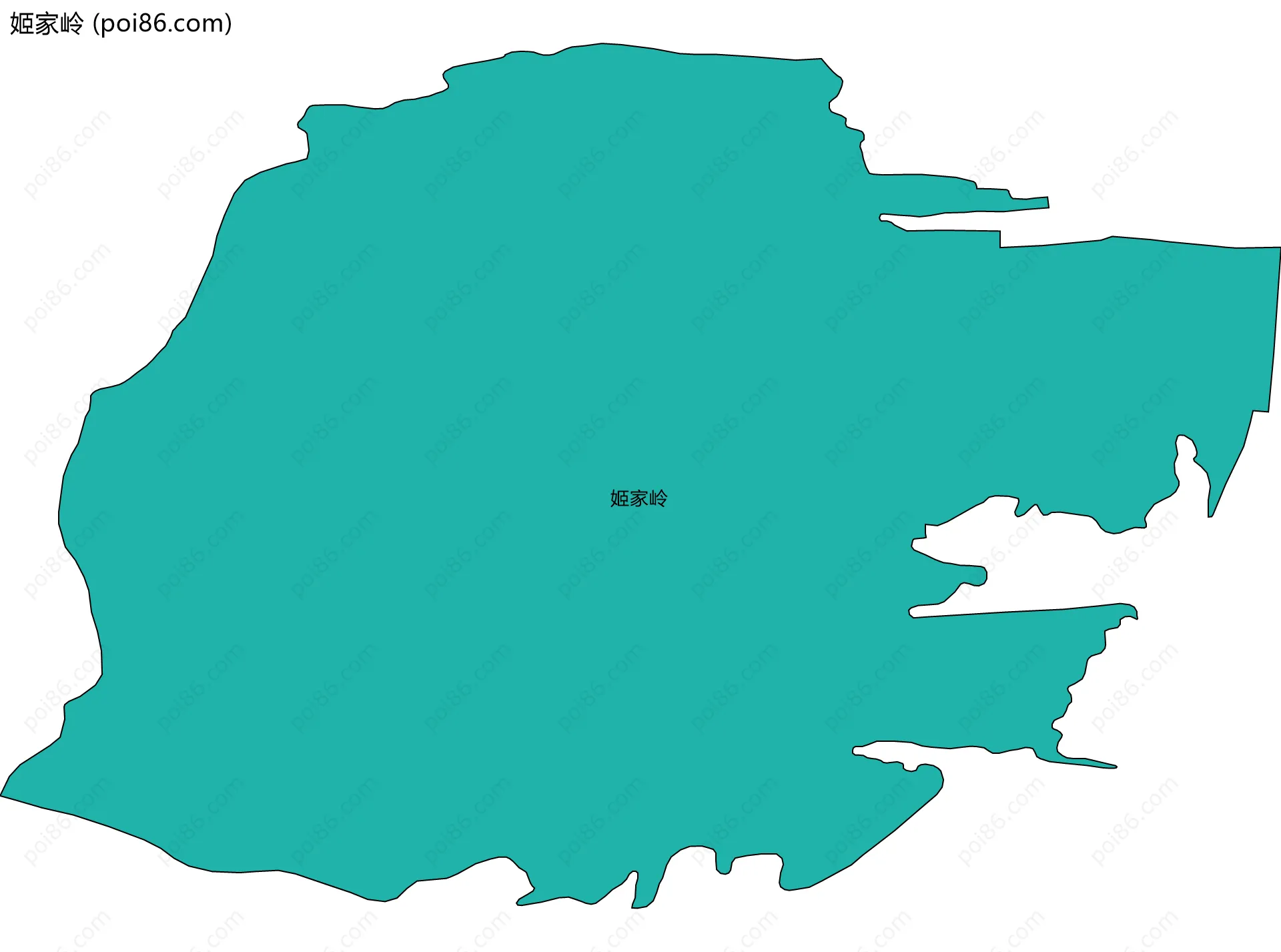 姬家岭边界地图
