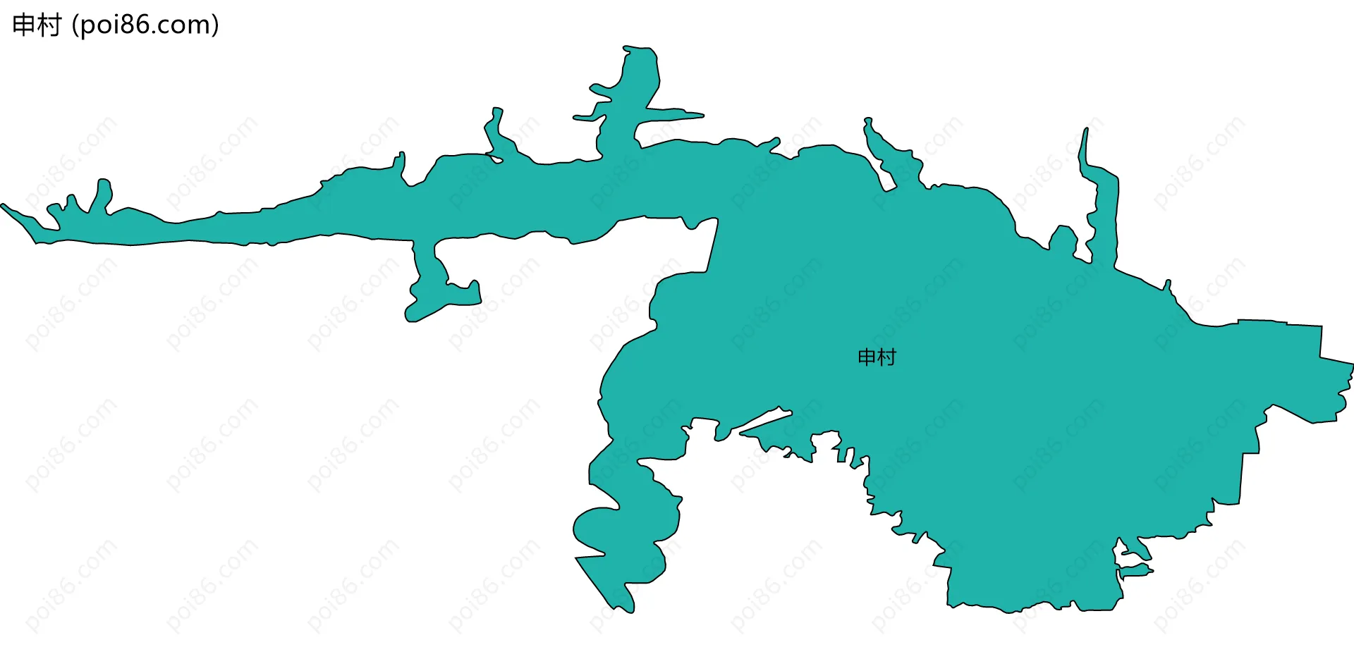 申村边界地图