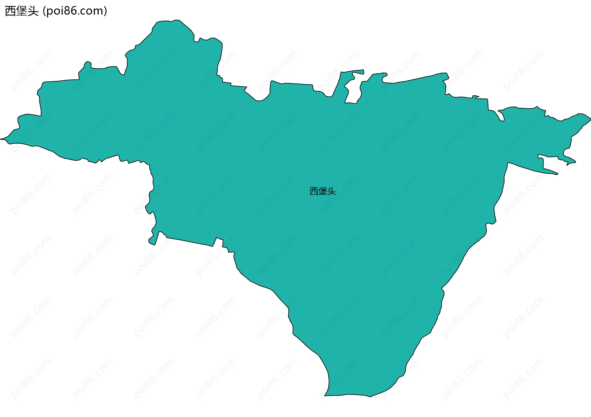 西堡头边界地图