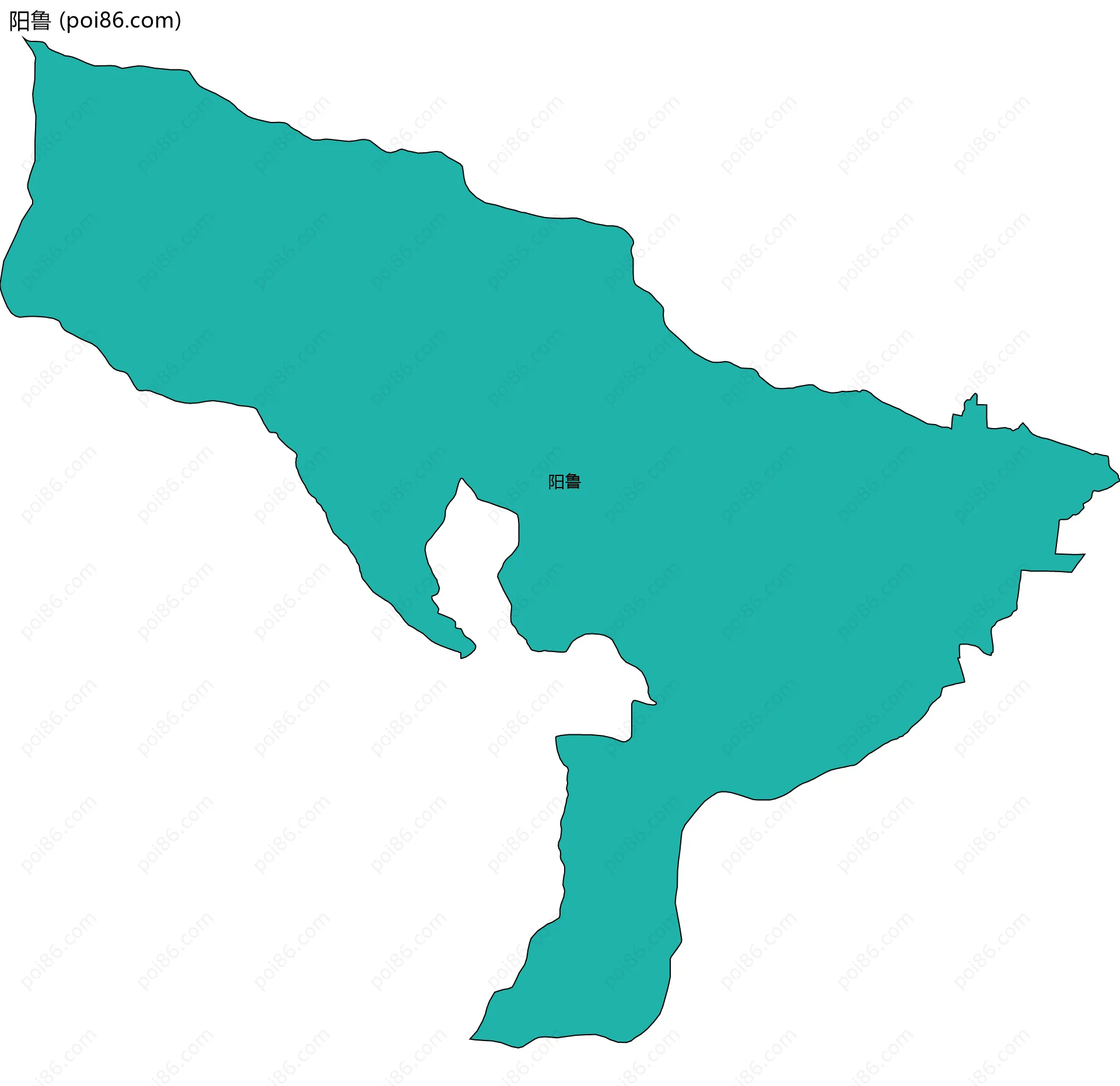 阳鲁边界地图