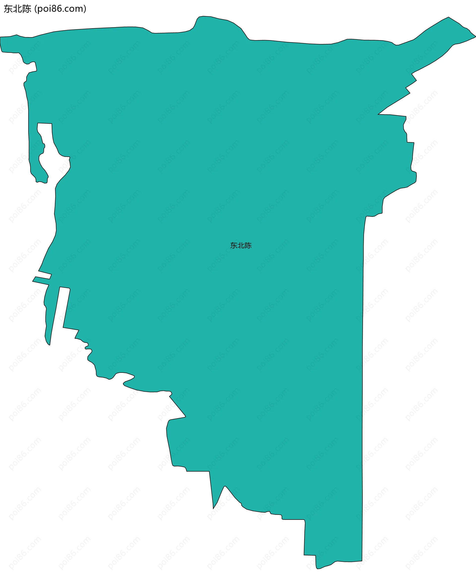 东北陈边界地图