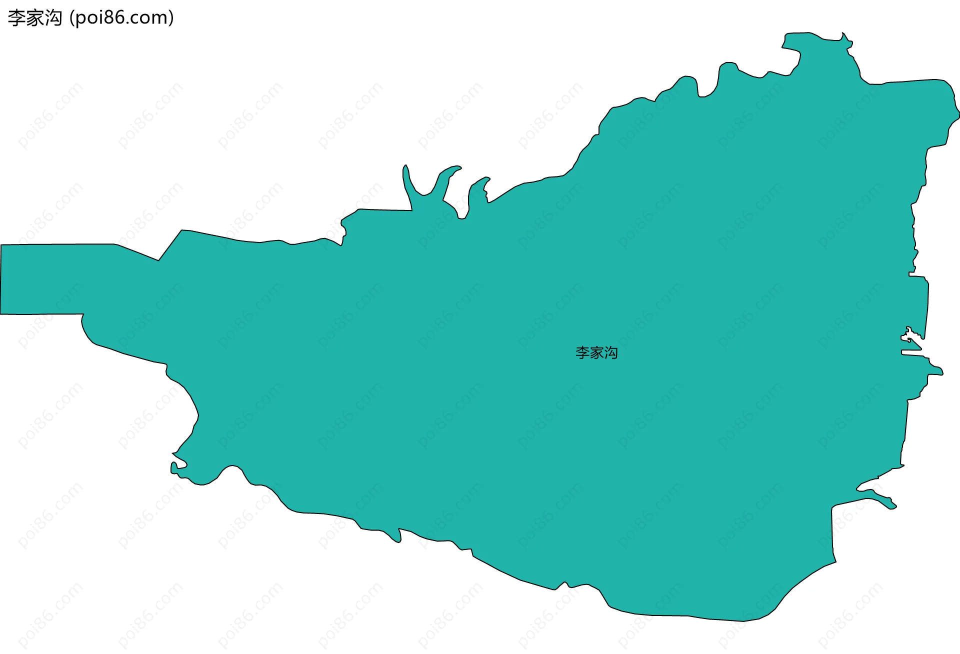 李家沟边界地图