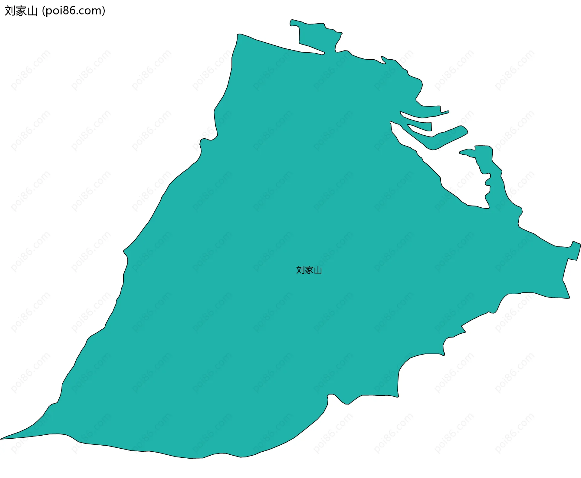 刘家山边界地图