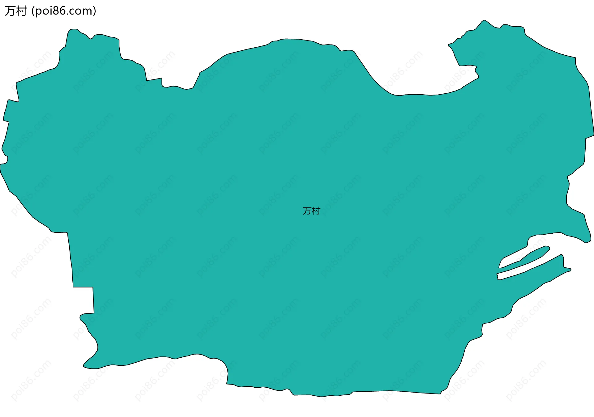万村边界地图