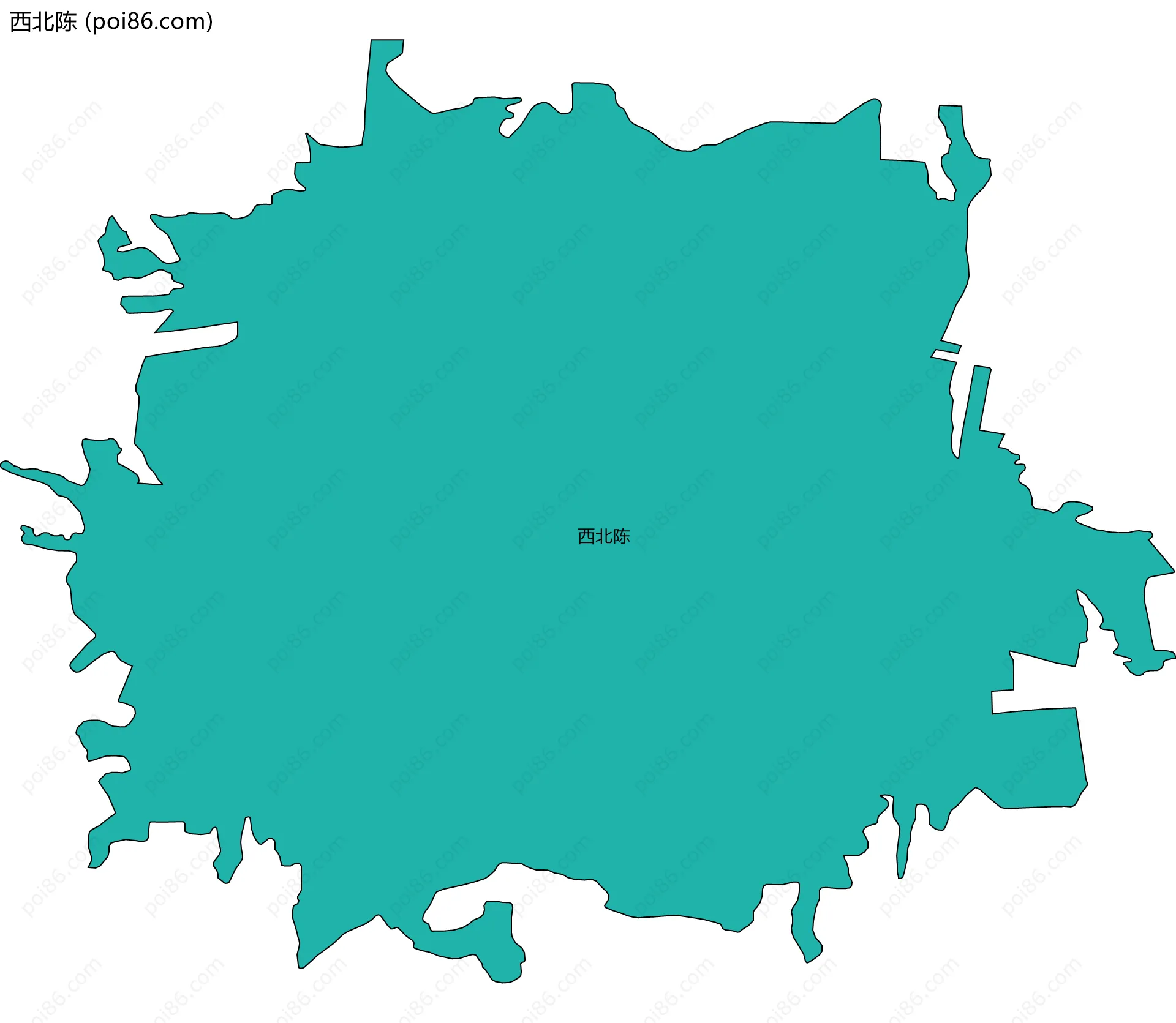 西北陈边界地图