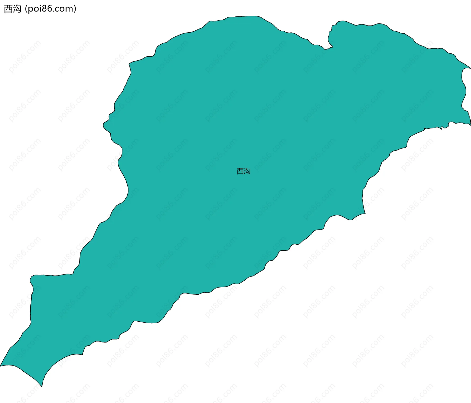 西沟边界地图