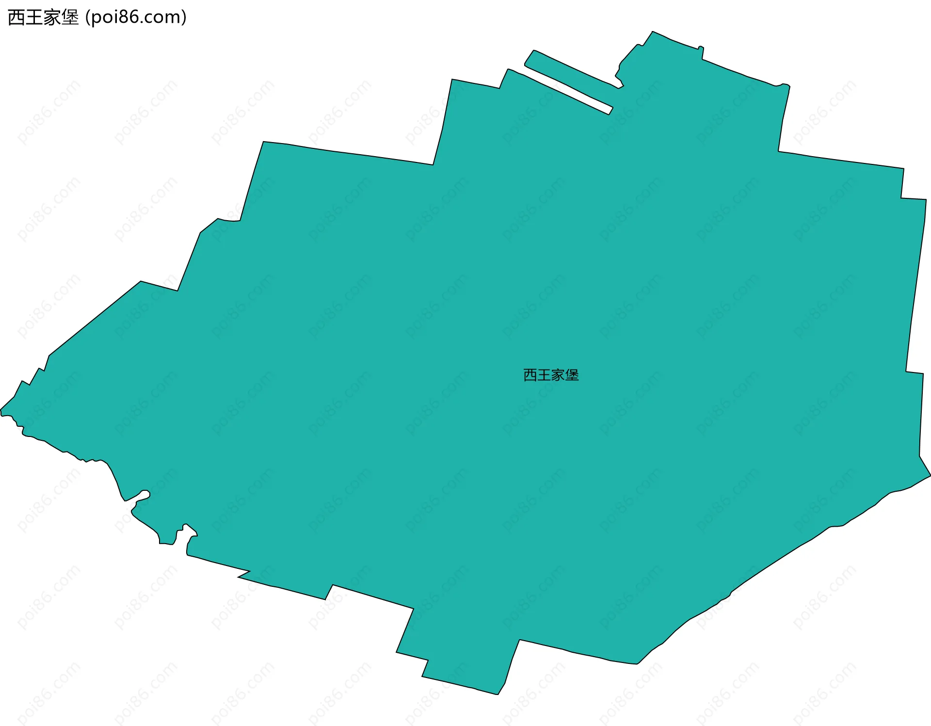 西王家堡边界地图
