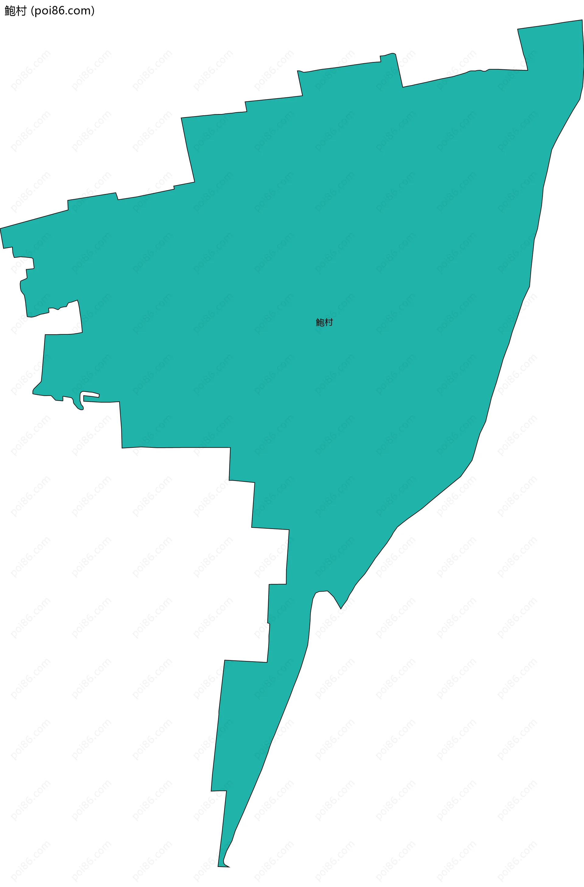 鲍村边界地图