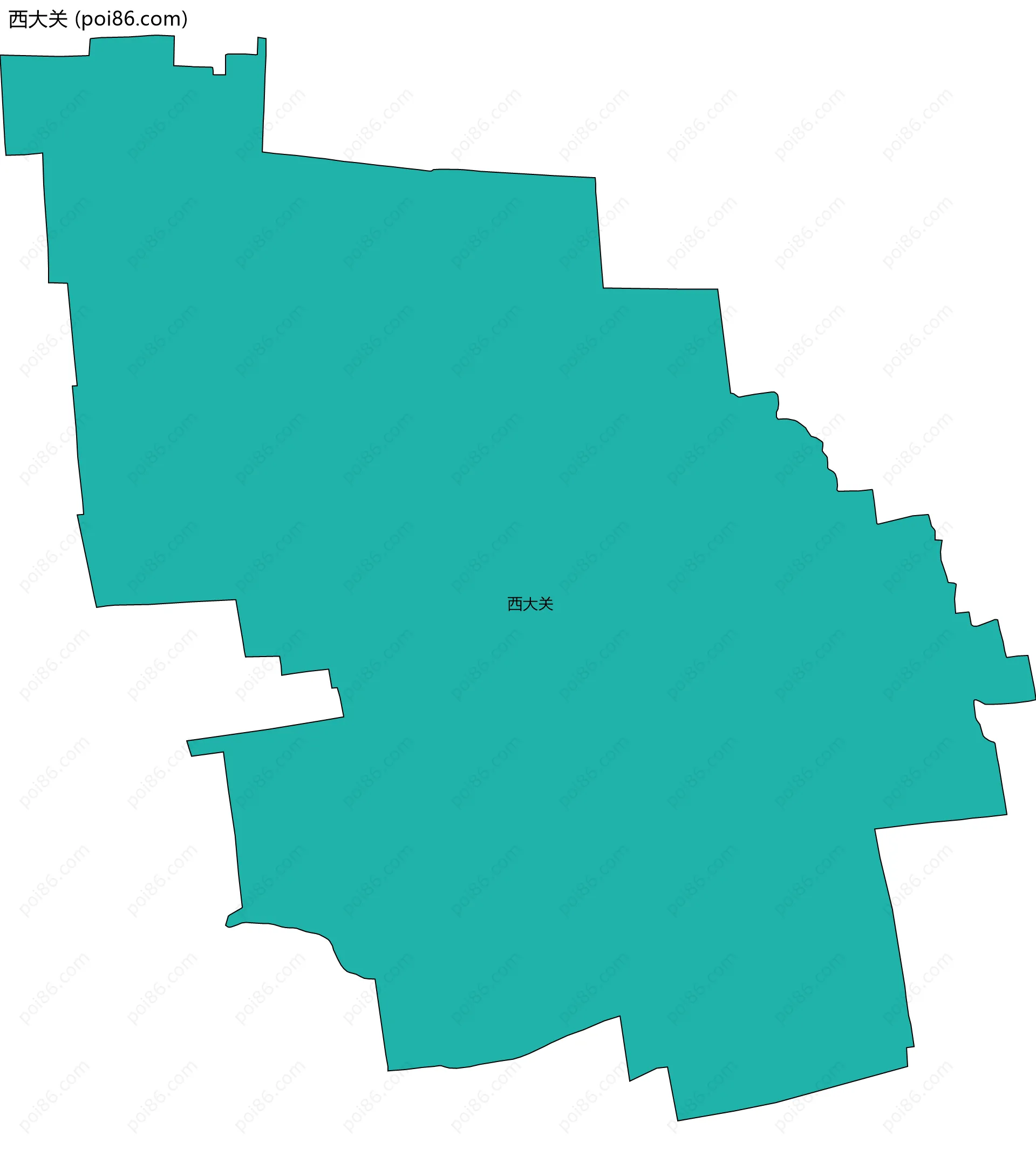 西大关边界地图