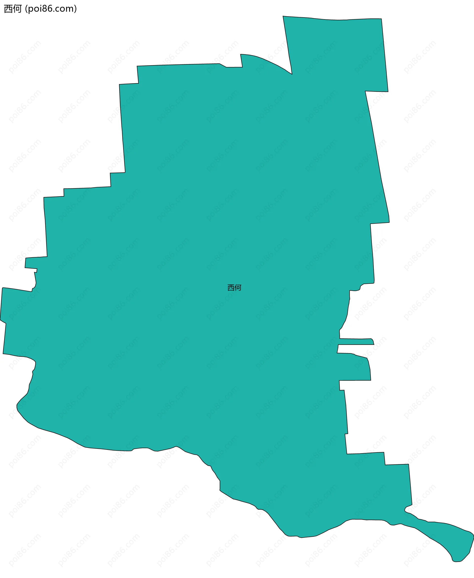 西何边界地图
