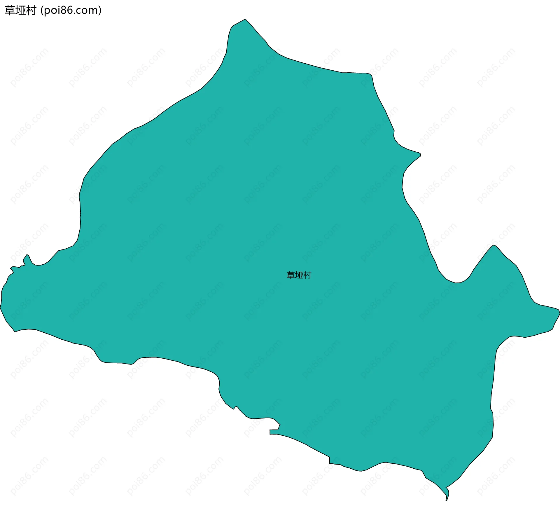 草垭村边界地图