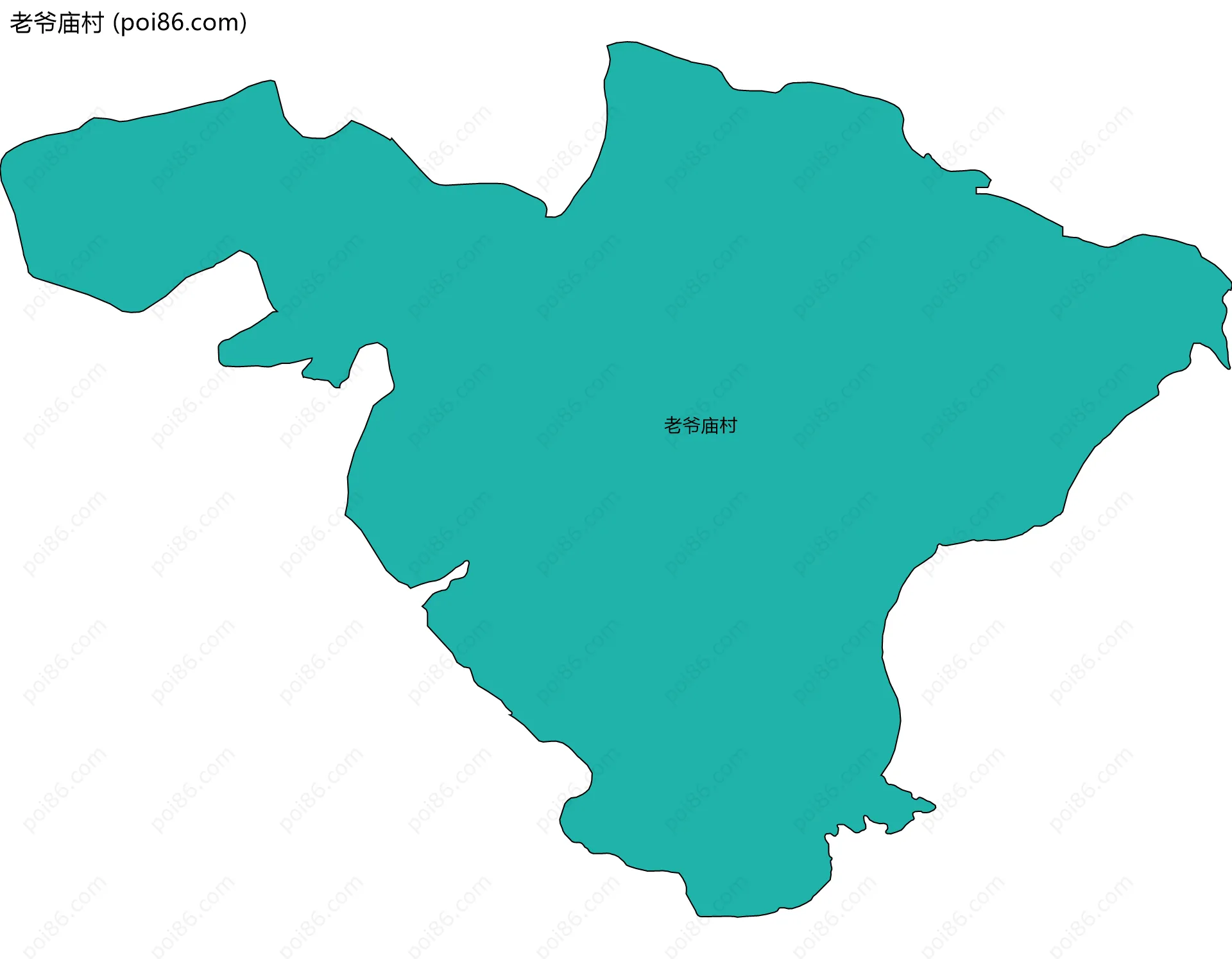 老爷庙村边界地图