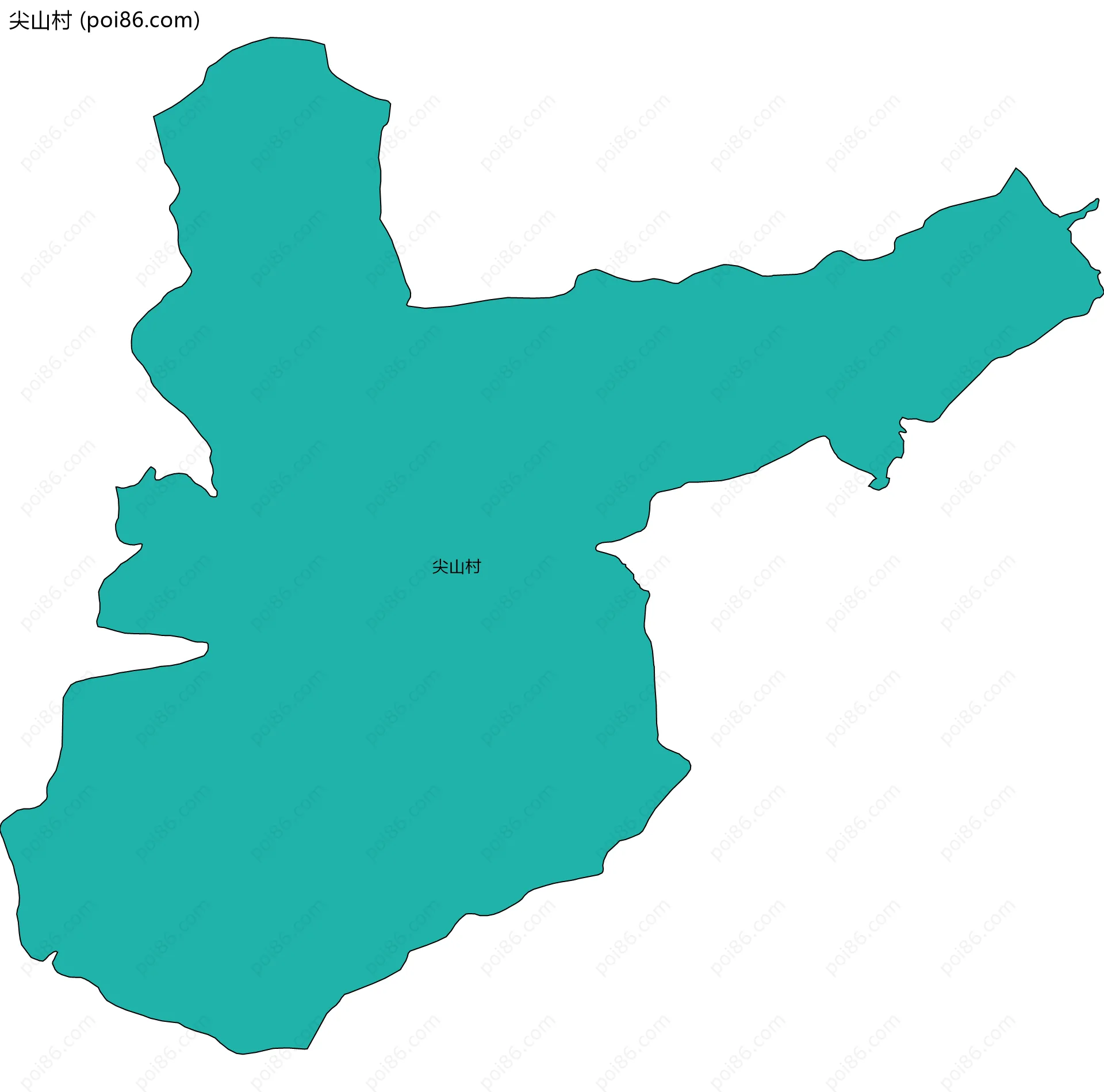 尖山村边界地图