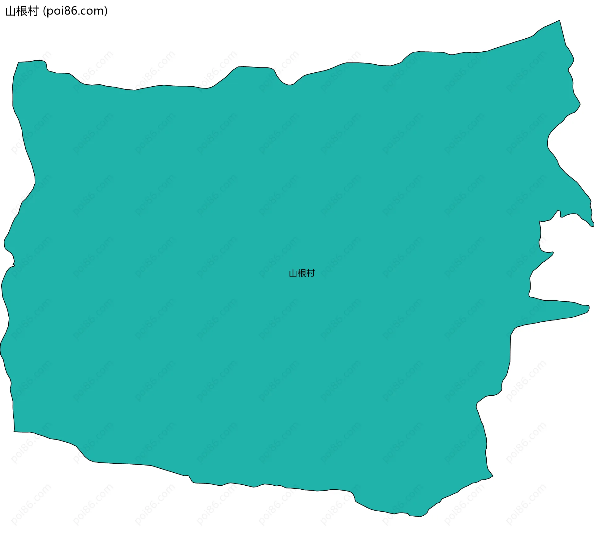 山根村边界地图