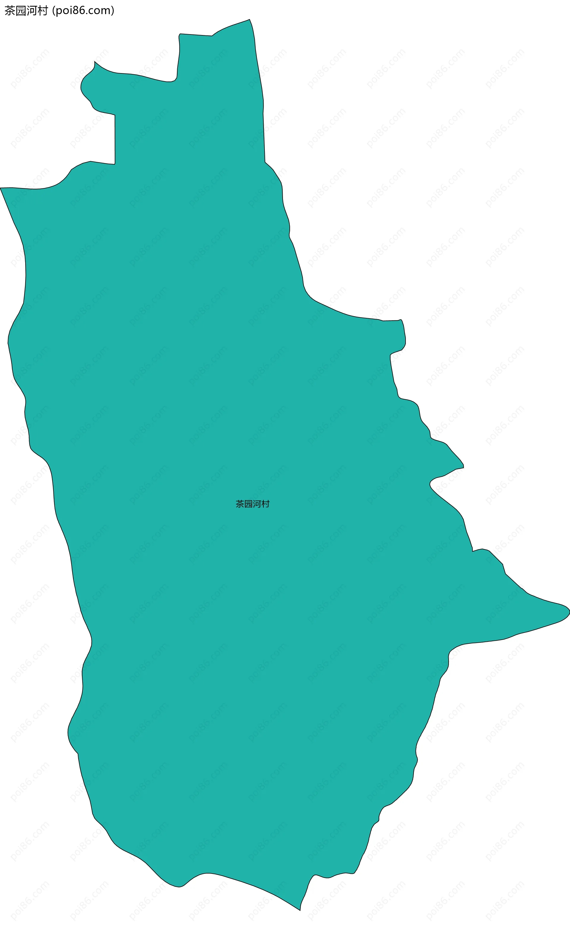 茶园河村边界地图