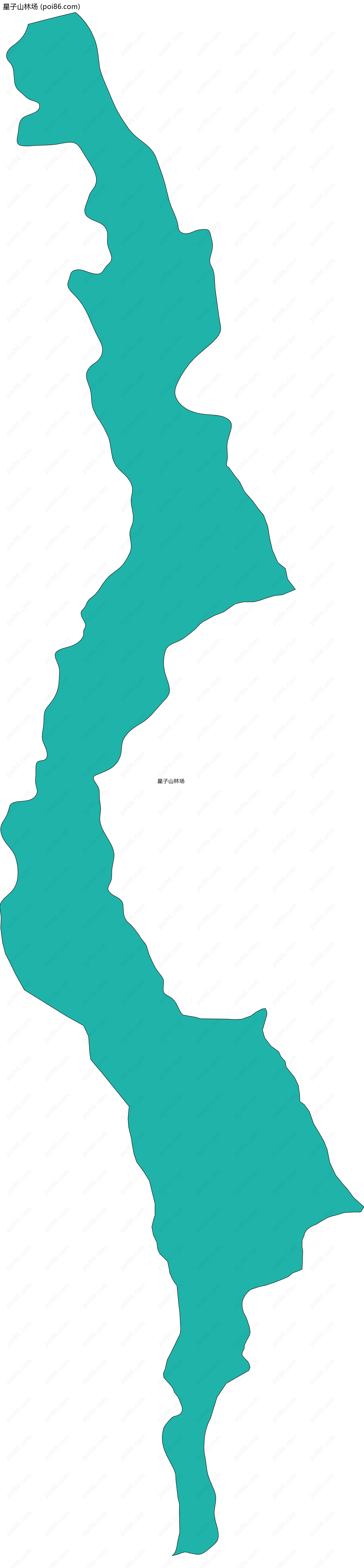 星子山林场边界地图