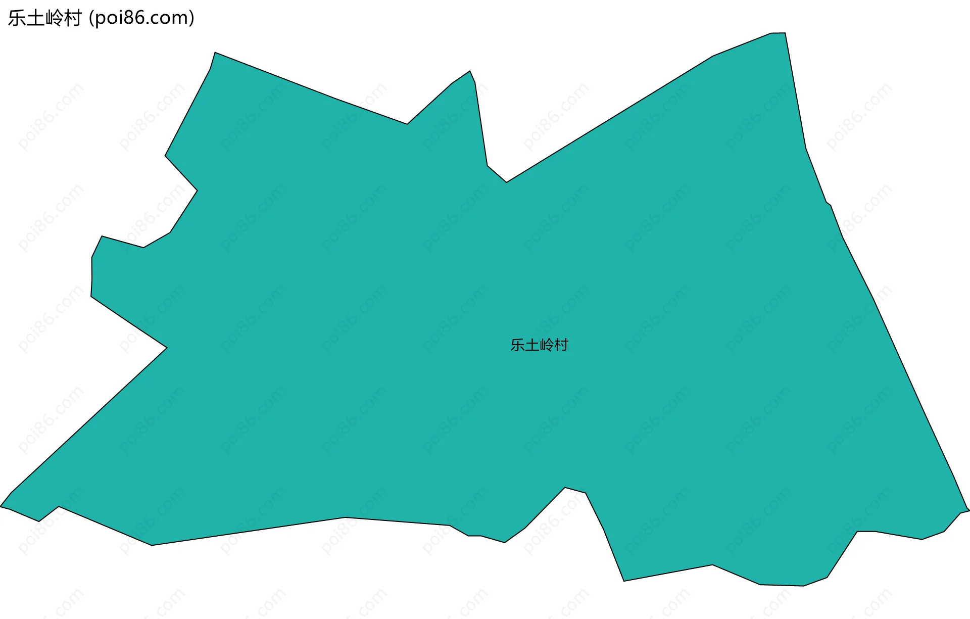 乐土岭村边界地图