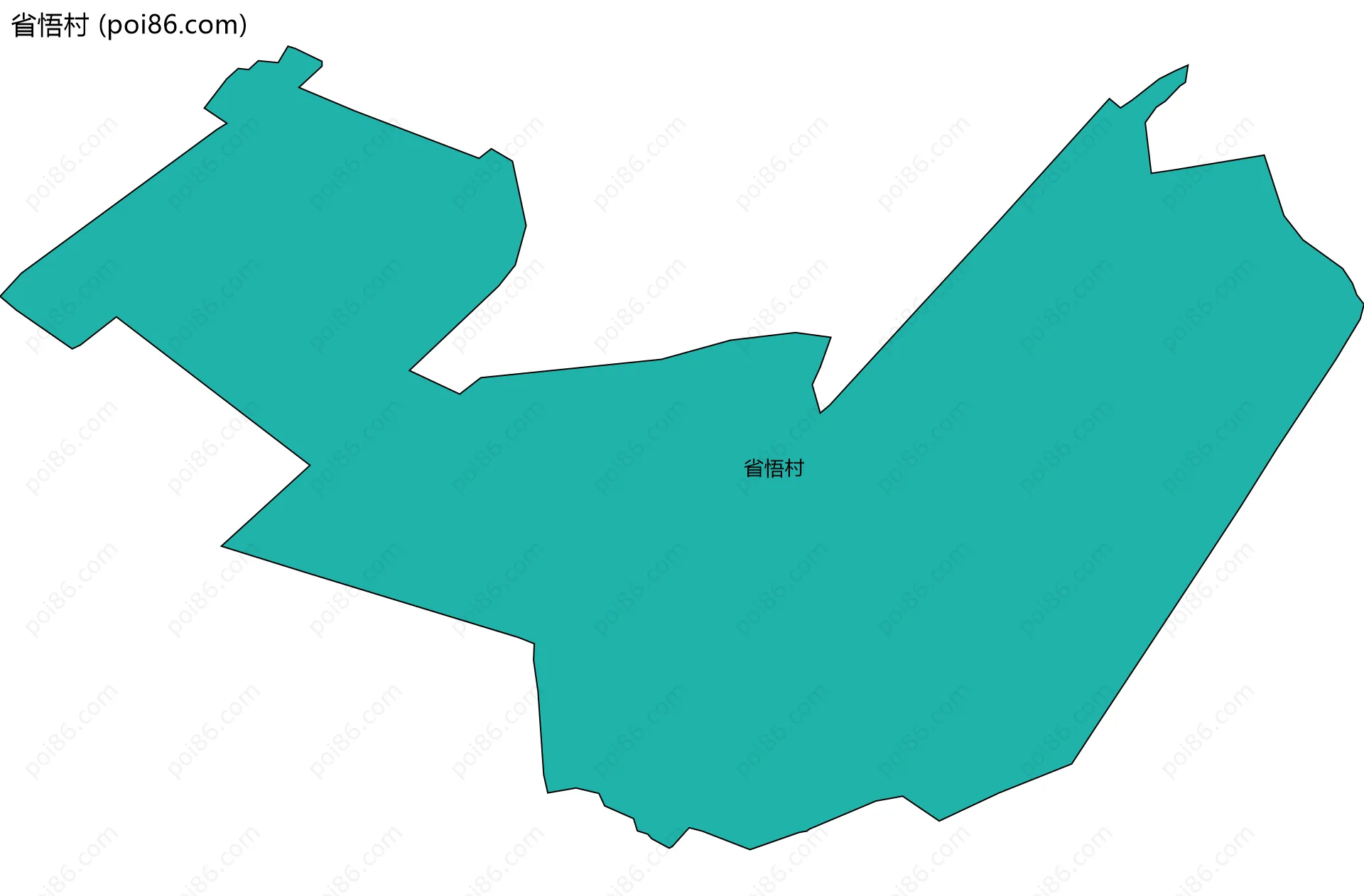 省悟村边界地图