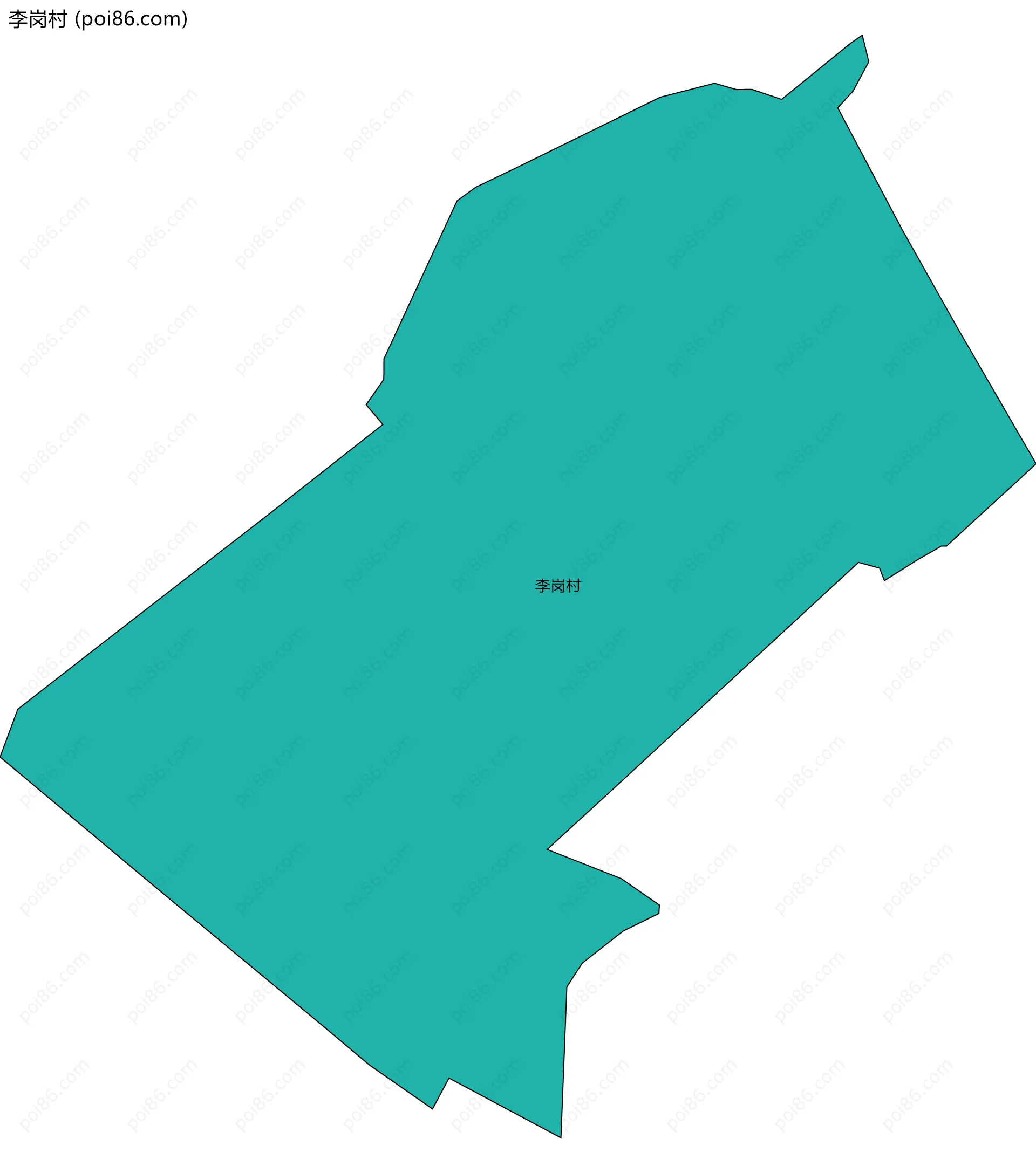 李岗村边界地图