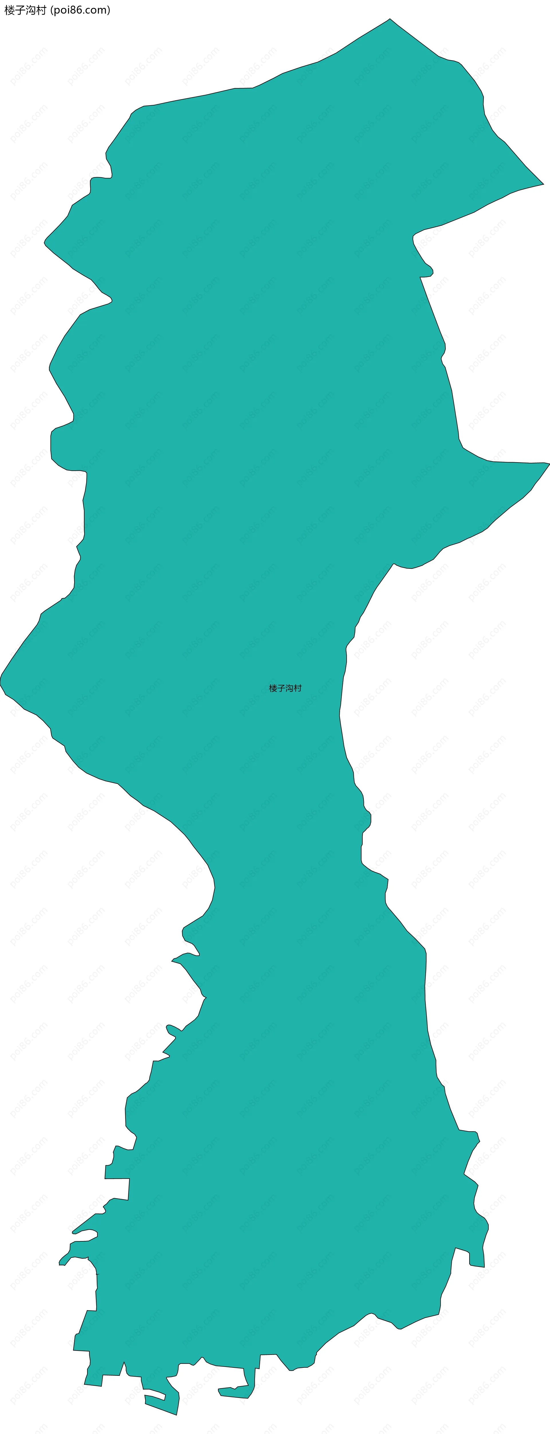楼子沟村边界地图