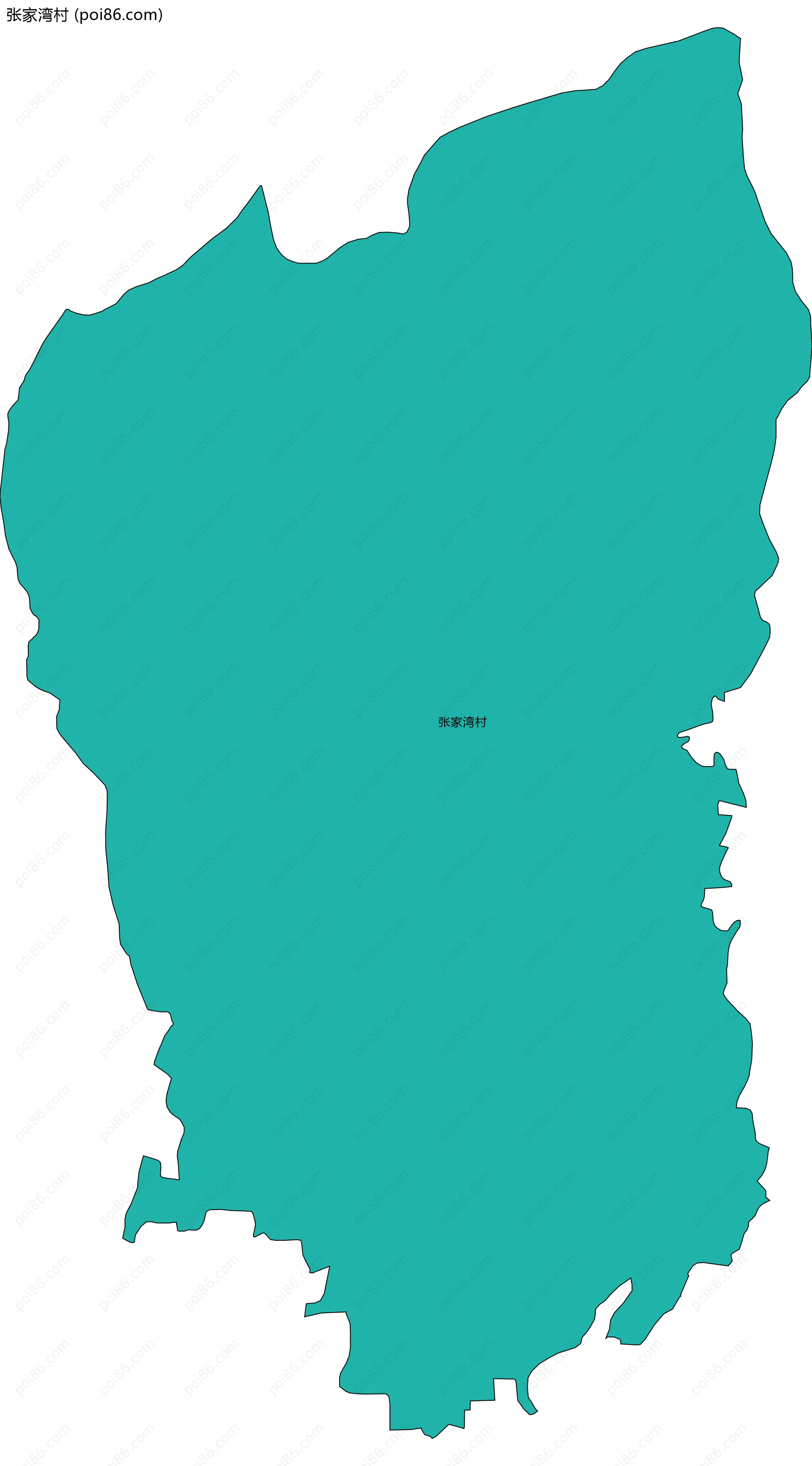 张家湾村边界地图