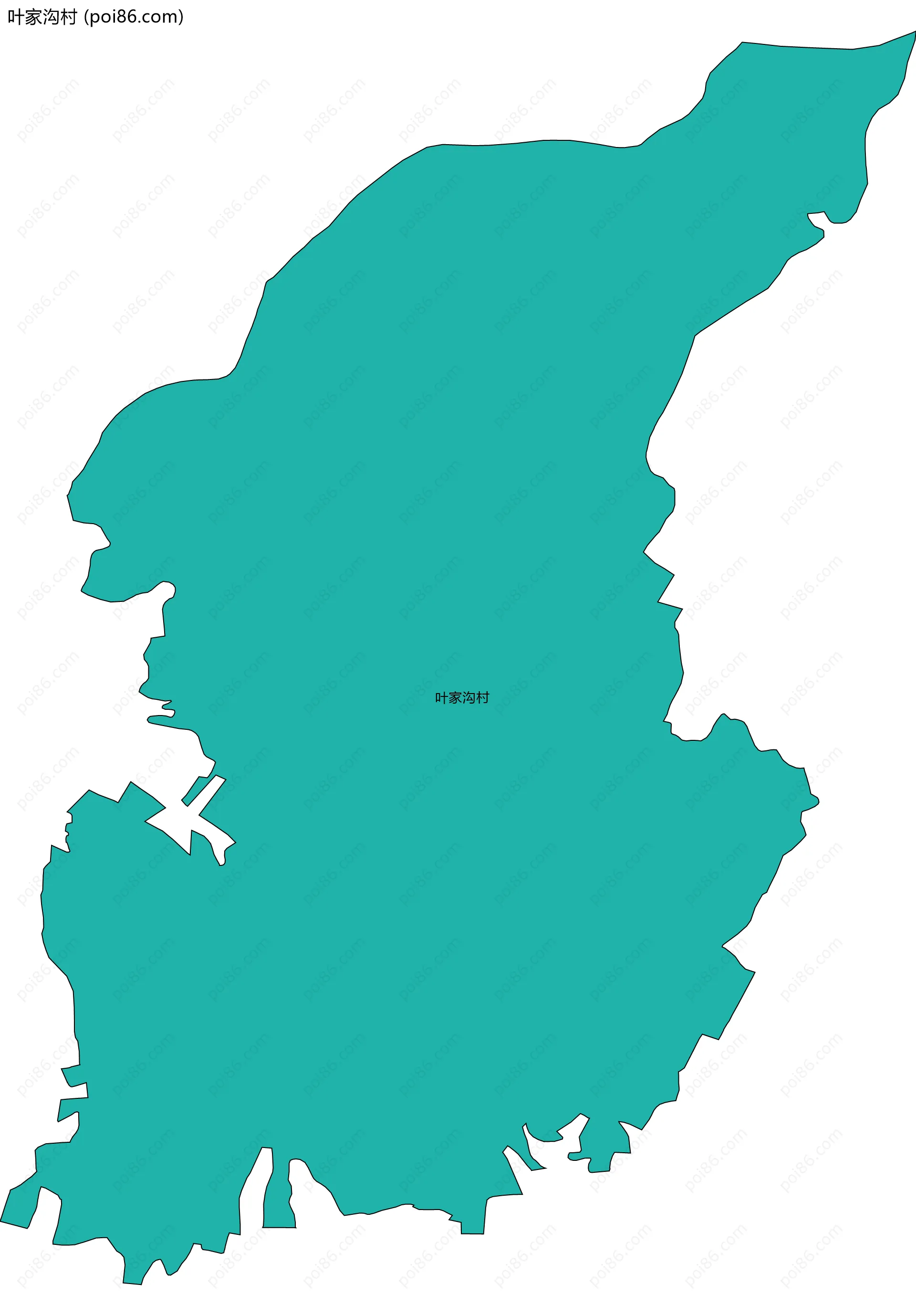 叶家沟村边界地图