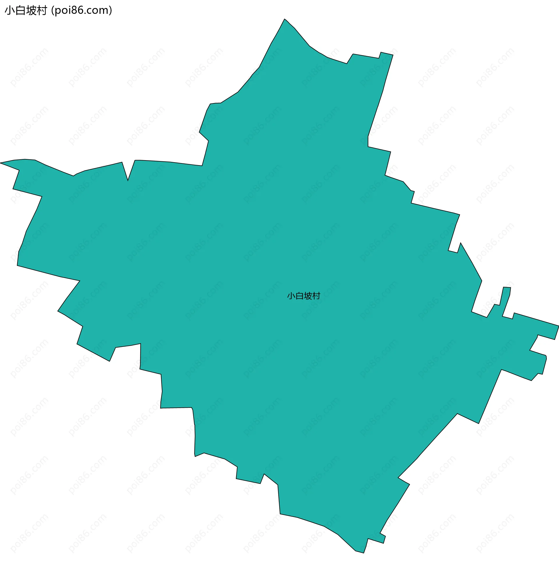 小白坡村边界地图