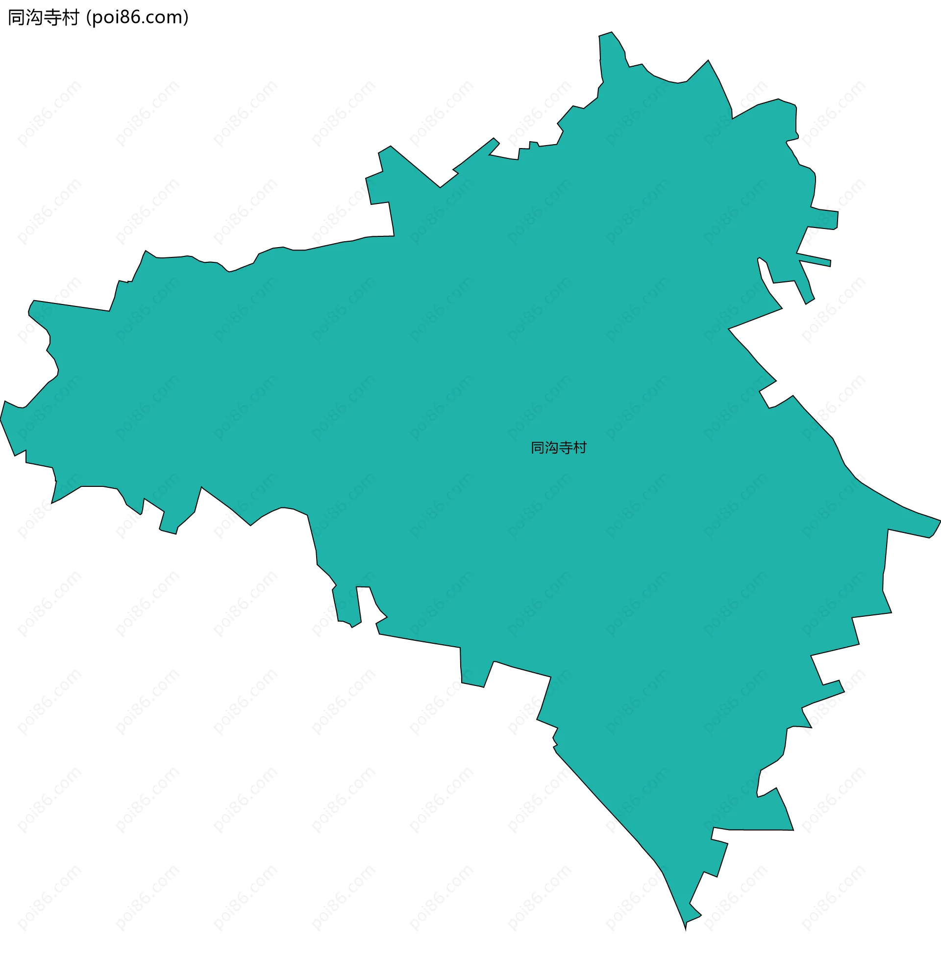 同沟寺村边界地图