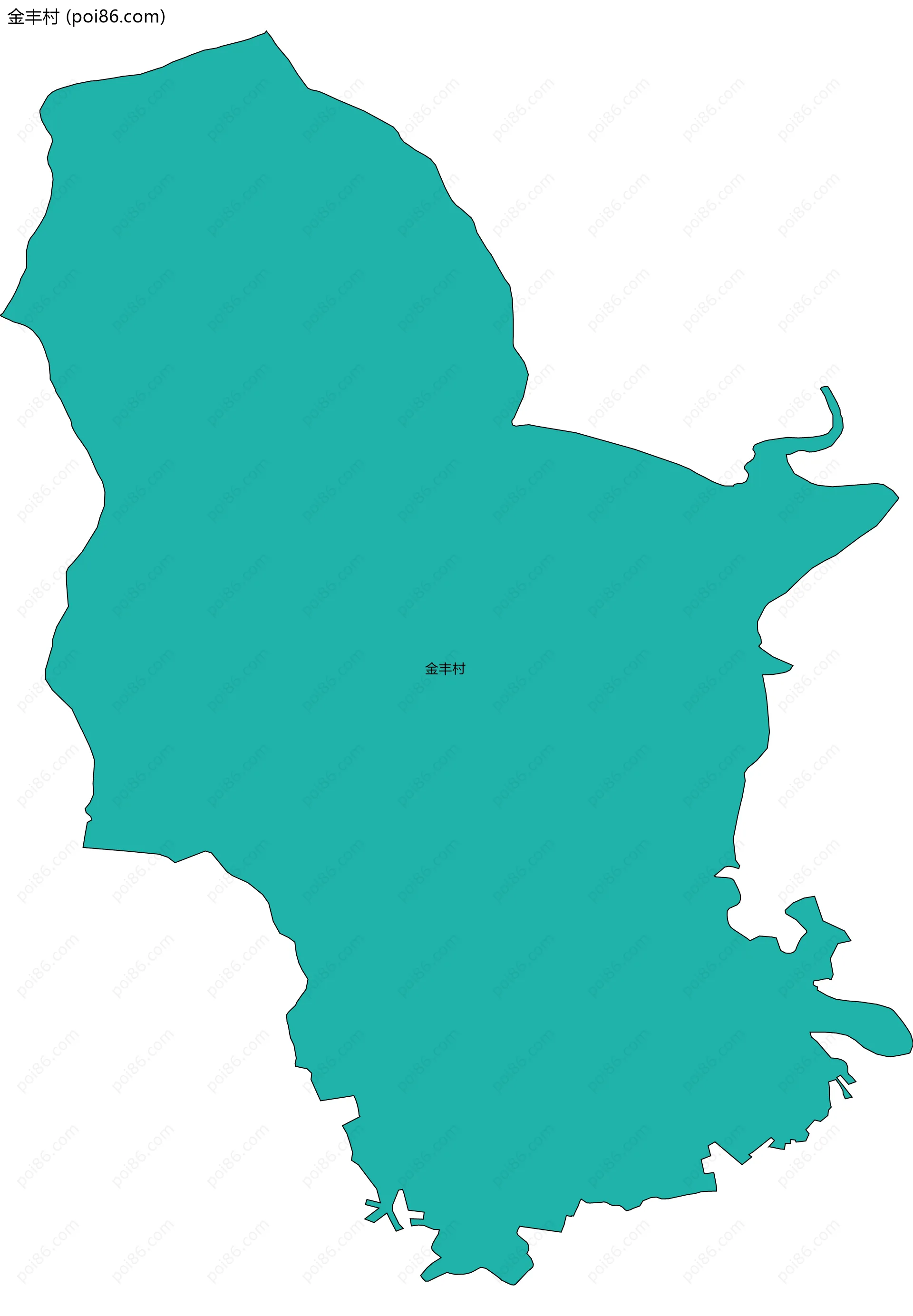 金丰村边界地图
