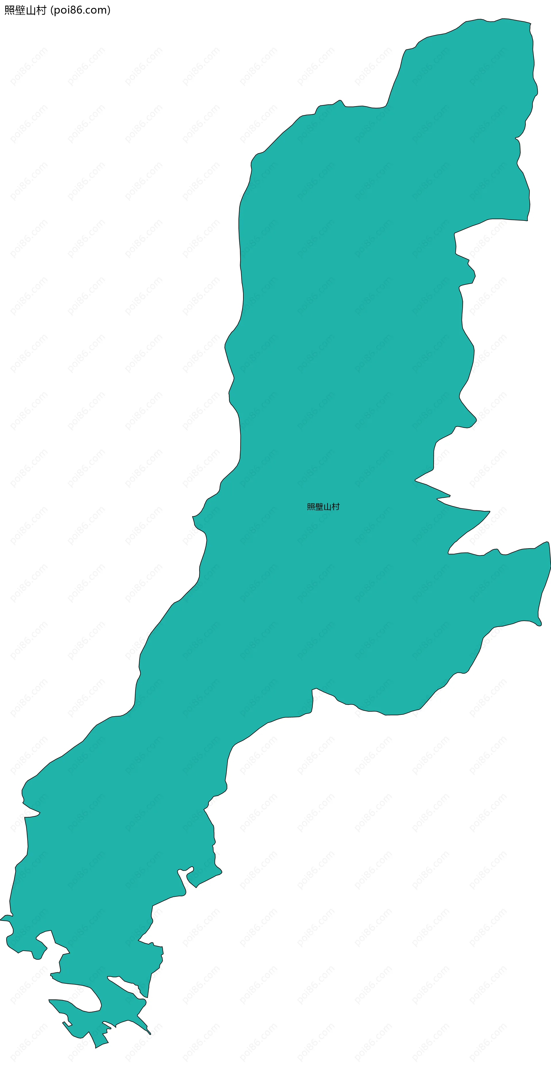 照壁山村边界地图