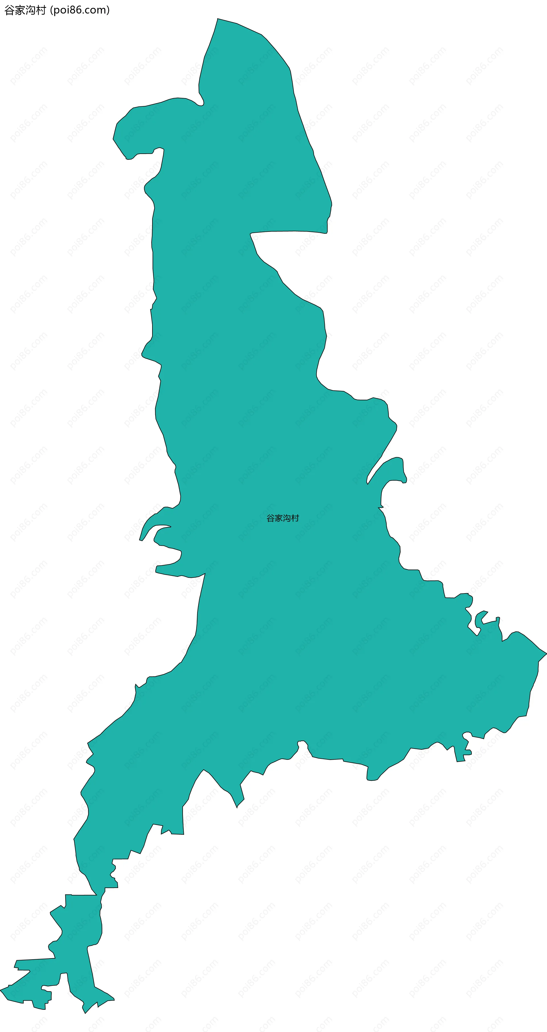 谷家沟村边界地图