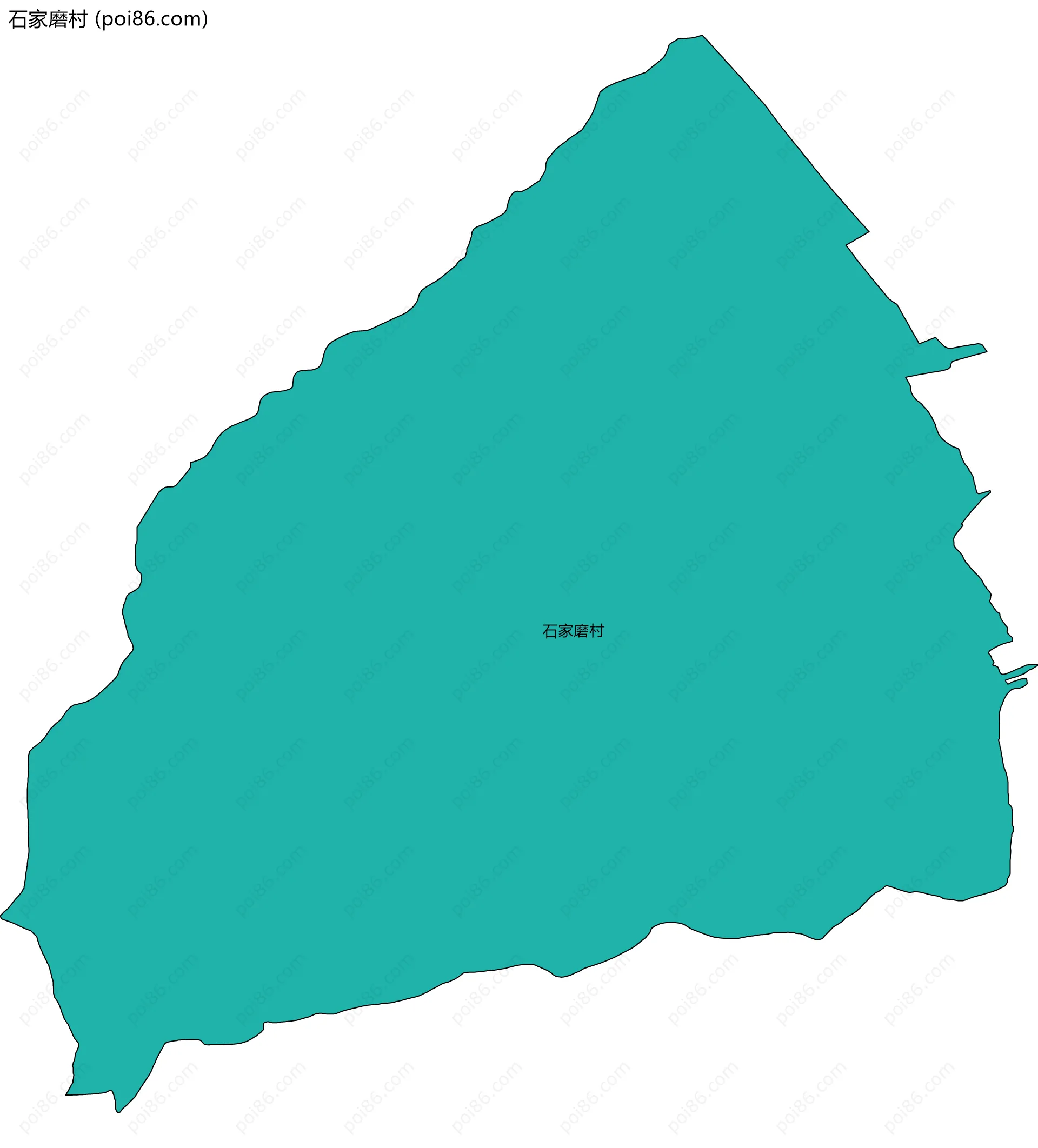 石家磨村边界地图