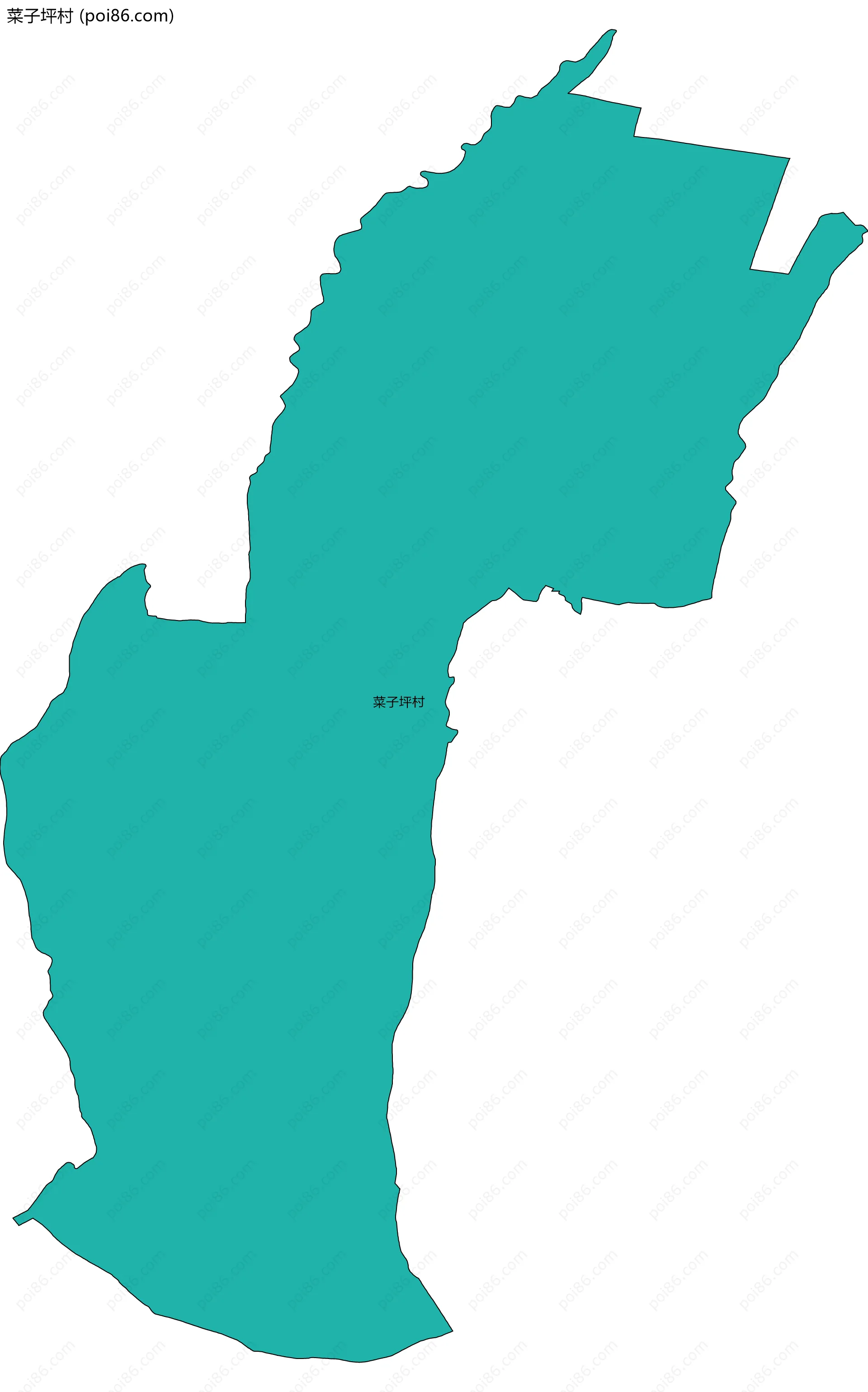 菜子坪村边界地图