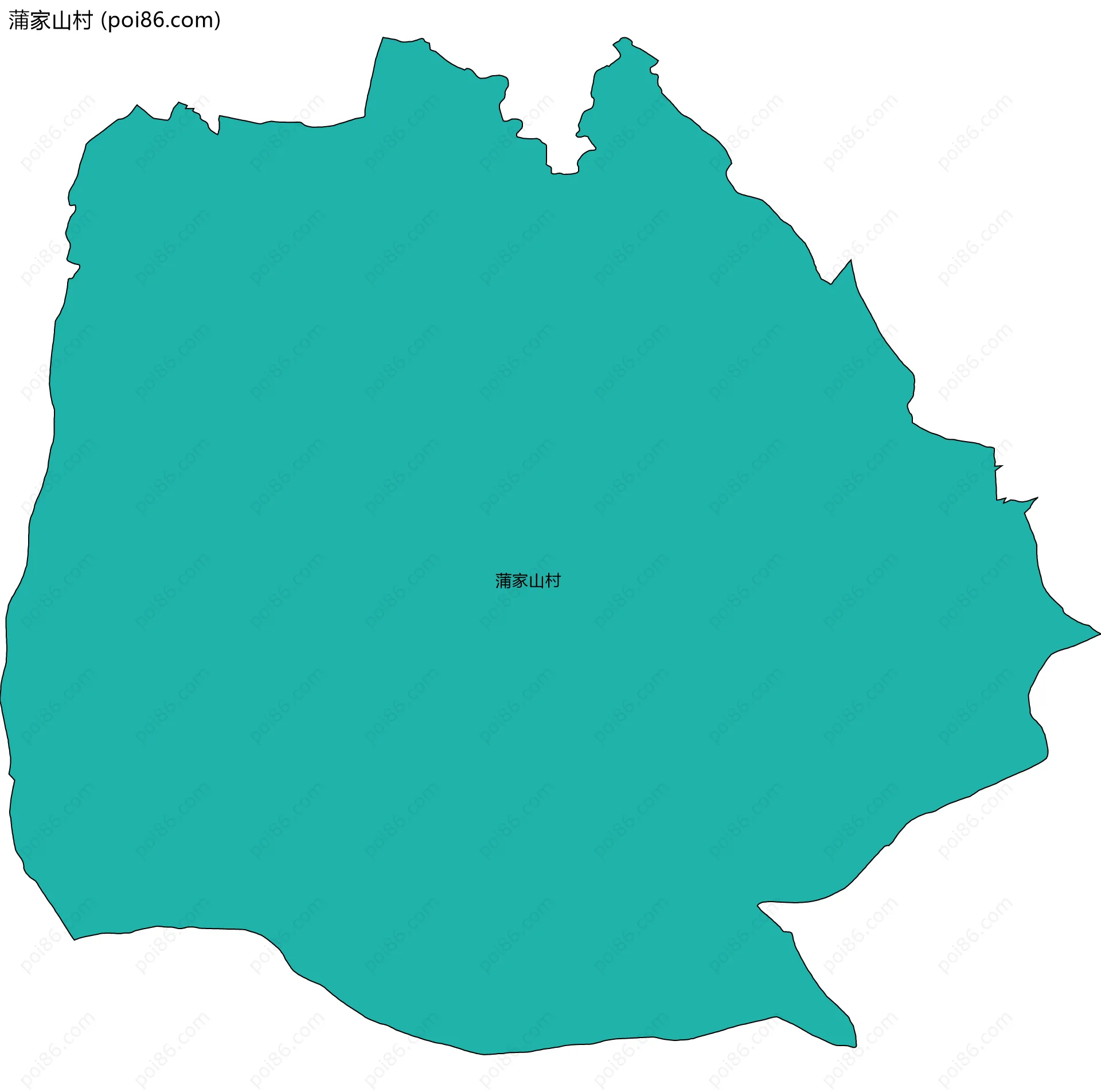 蒲家山村边界地图