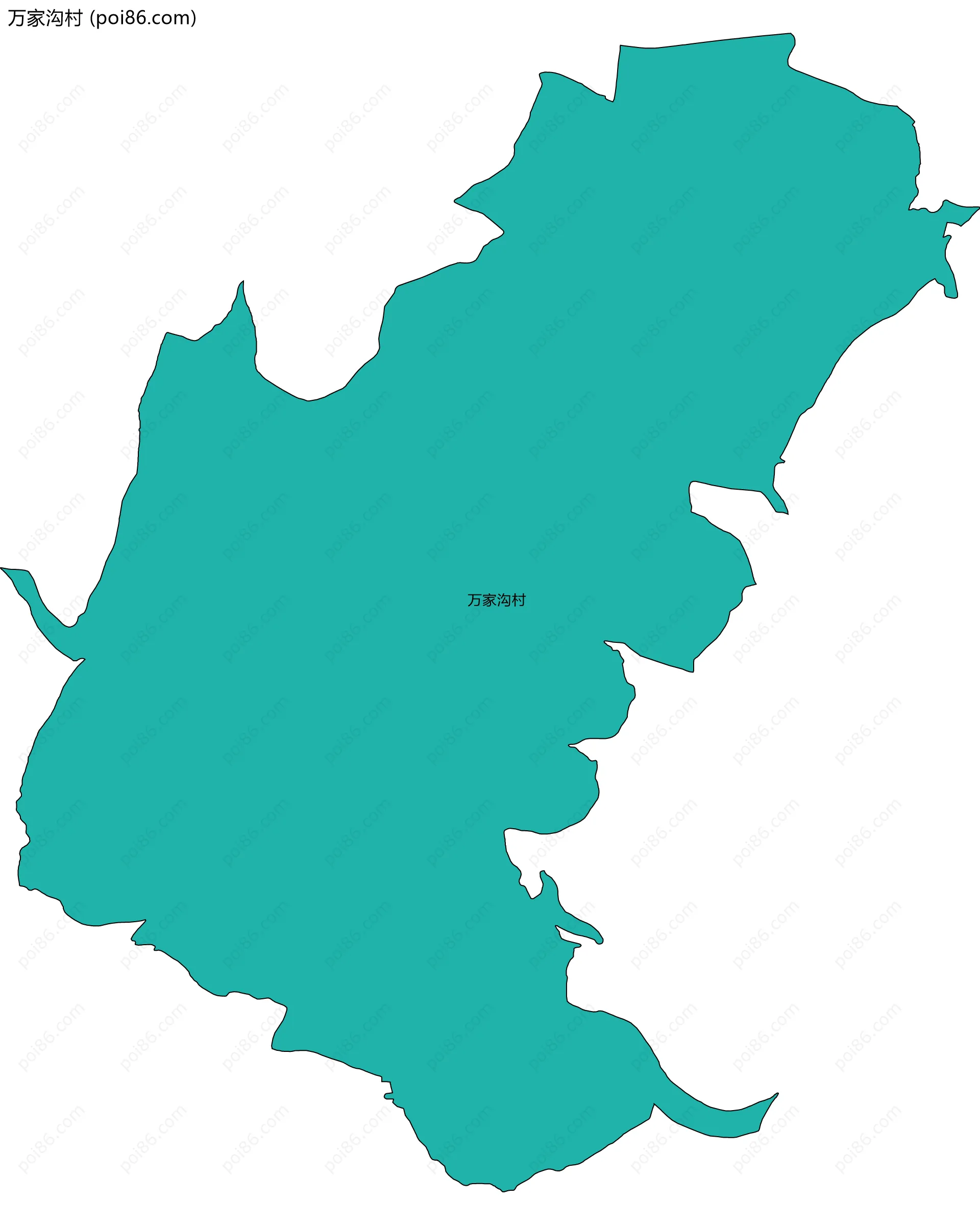 万家沟村边界地图