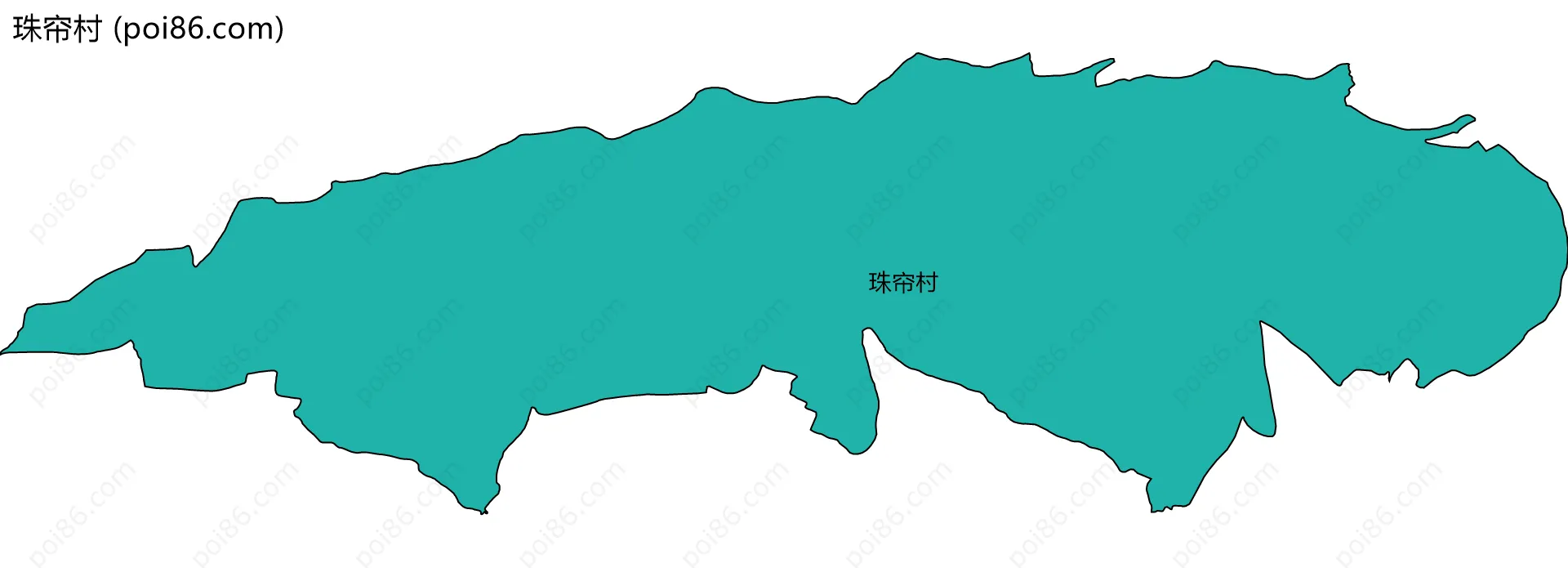 珠帘村边界地图