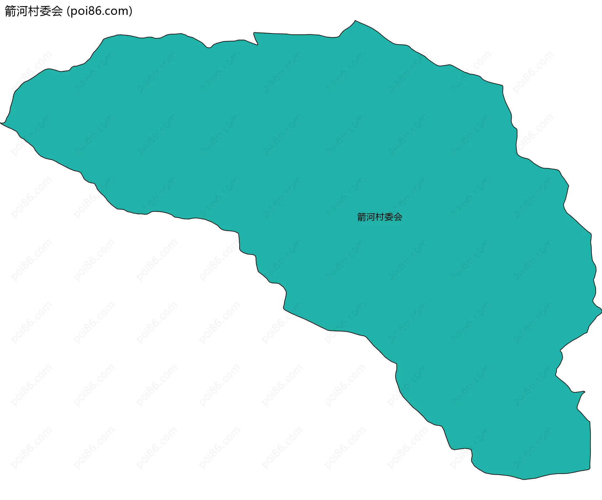 箭河村委会边界地图