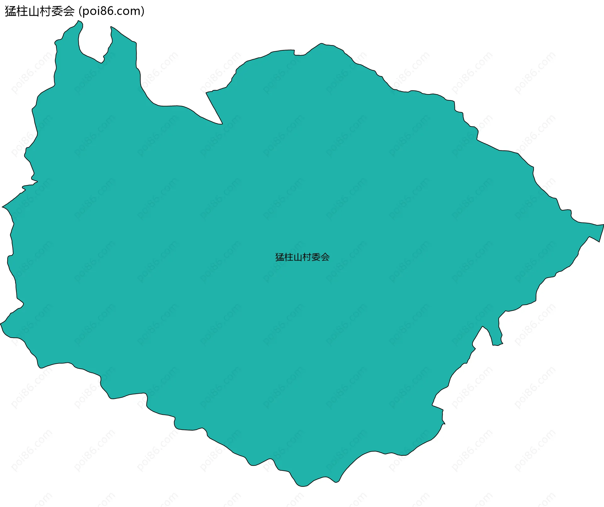 猛柱山村委会边界地图
