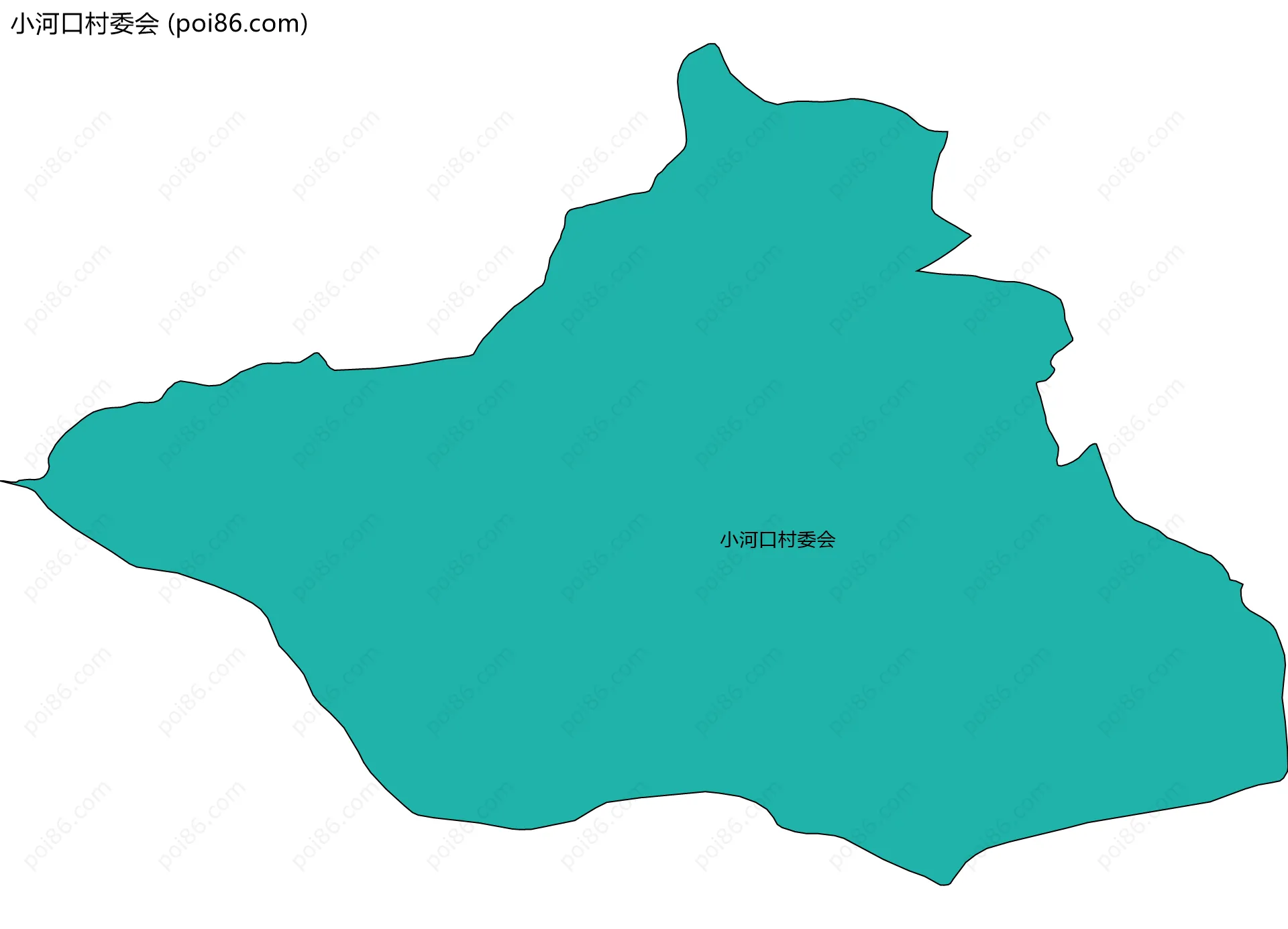 小河口村委会边界地图