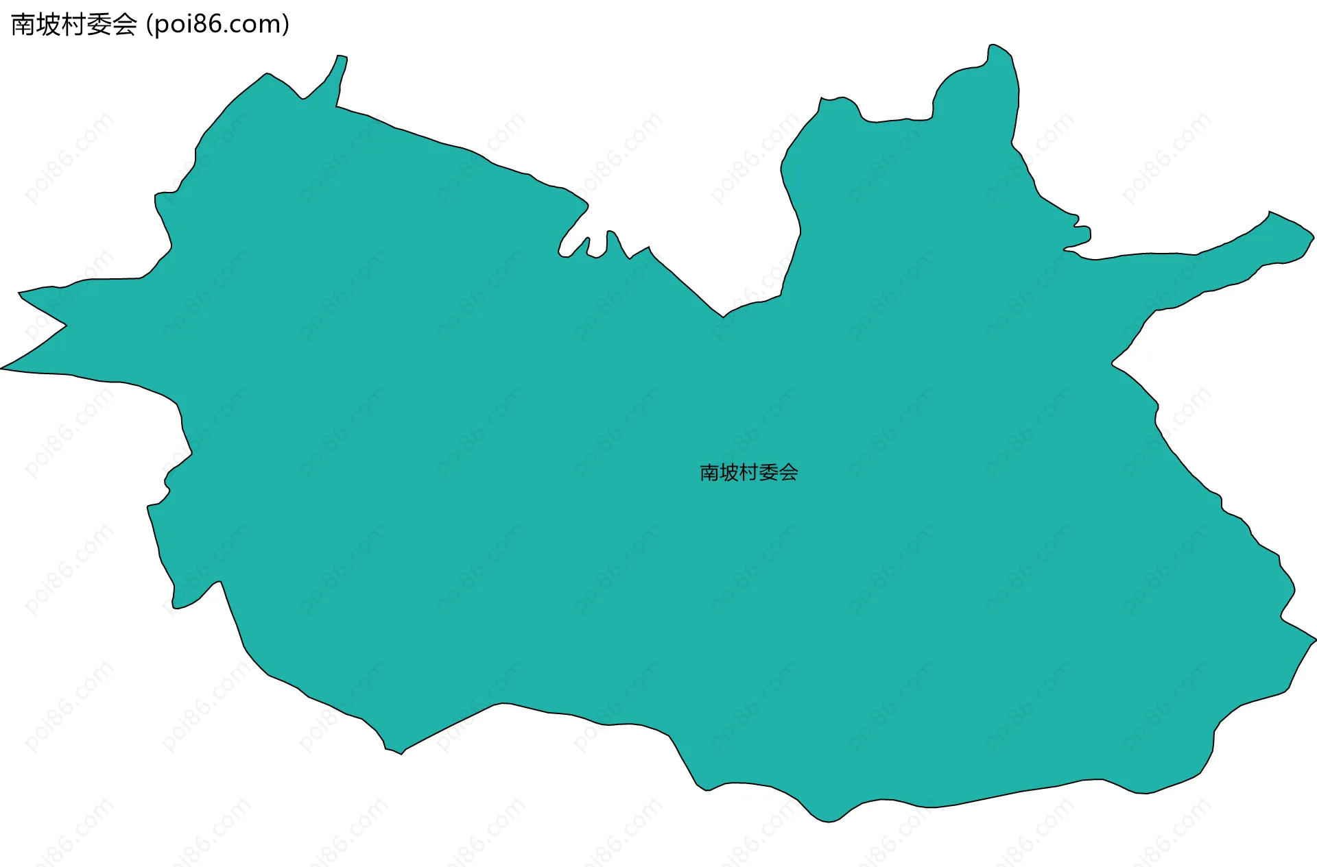 南坡村委会边界地图