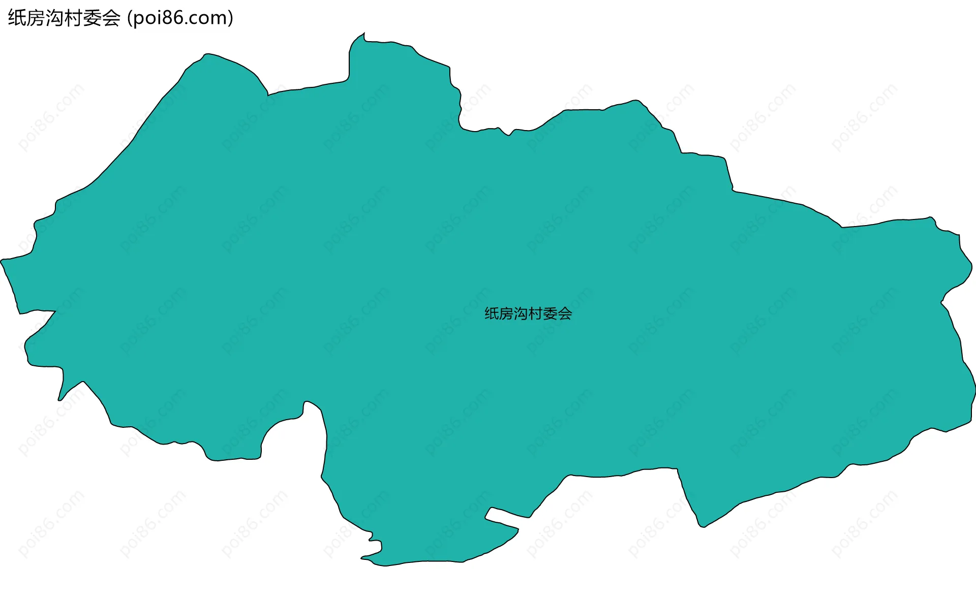 纸房沟村委会边界地图