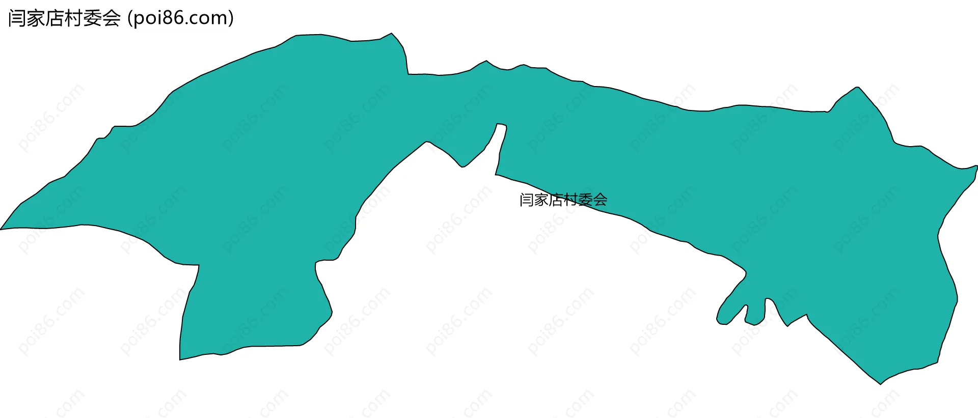 闫家店村委会边界地图