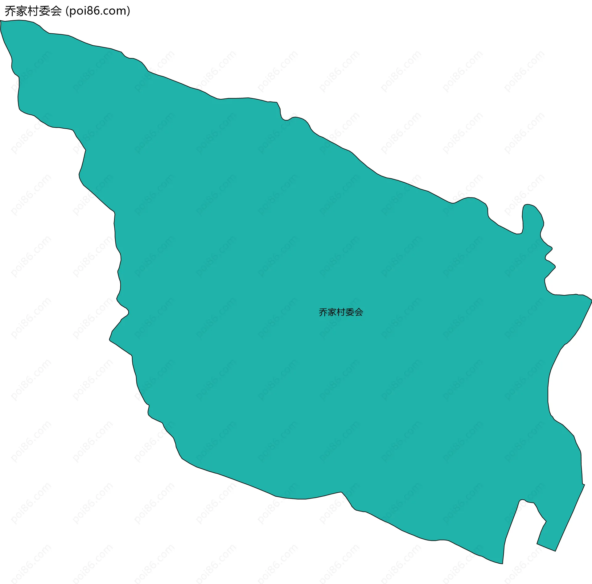 乔家村委会边界地图
