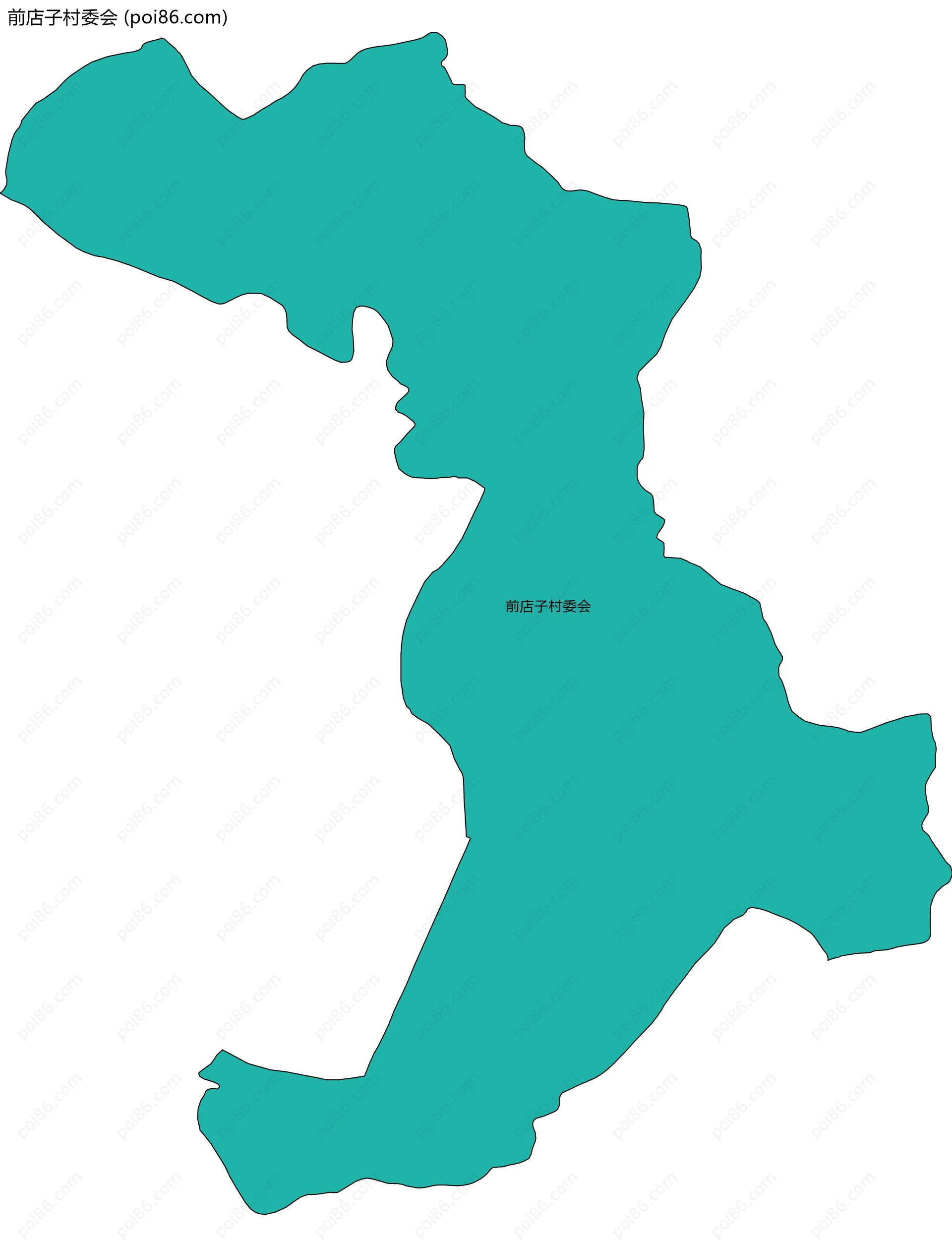 前店子村委会边界地图