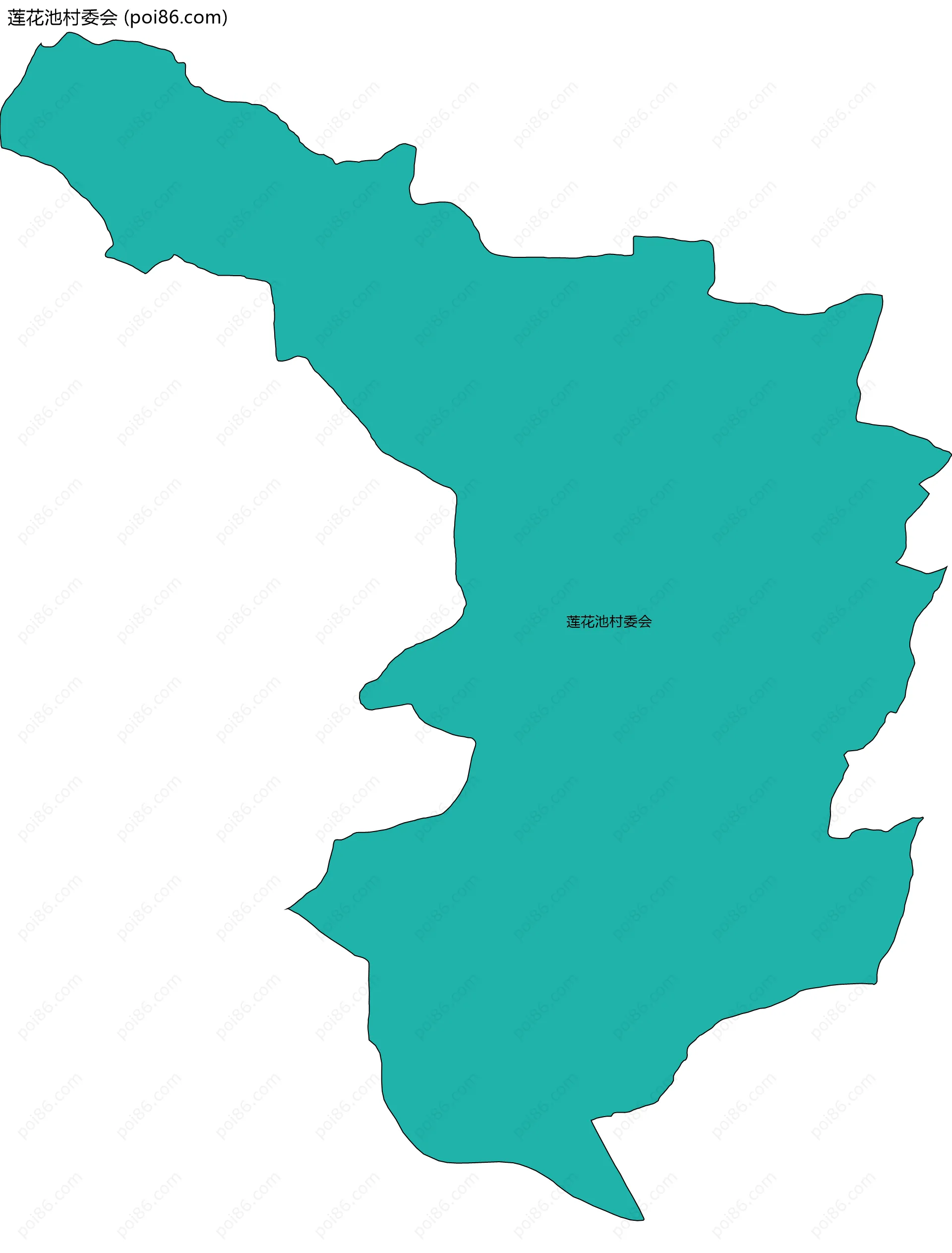 莲花池村委会边界地图