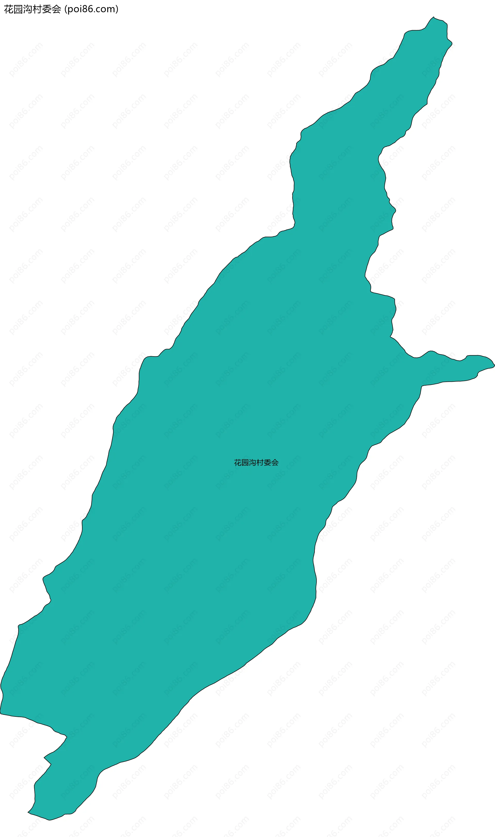 花园沟村委会边界地图